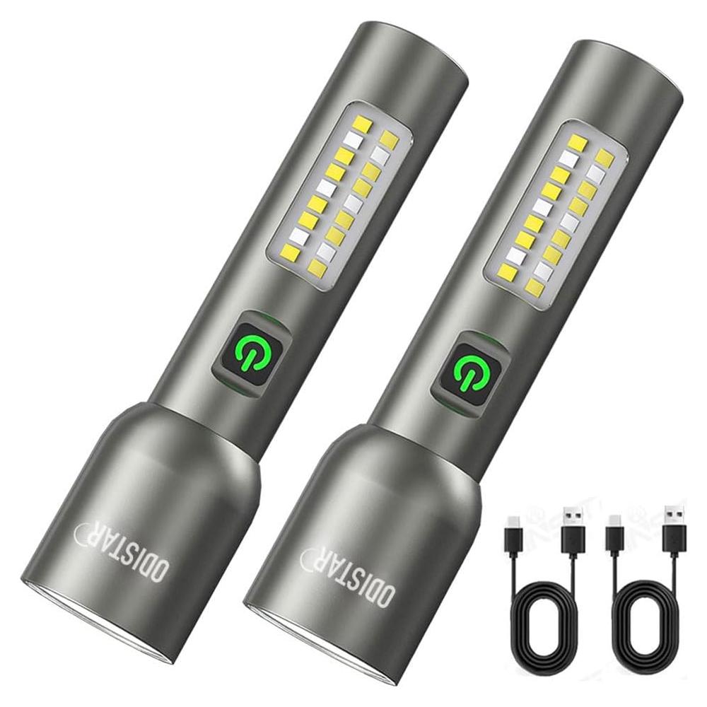 Linterna Recargable Odistar 2000 Lúmenes LED Impermeable