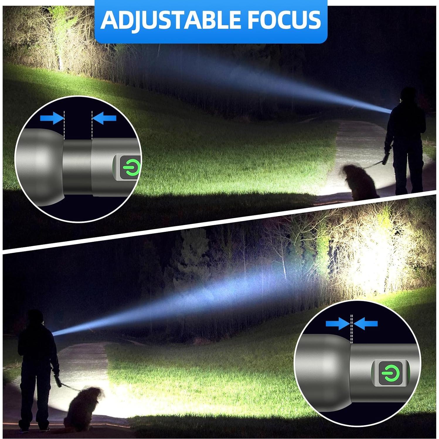 Linterna Recargable Odistar 2000 Lúmenes LED Impermeable