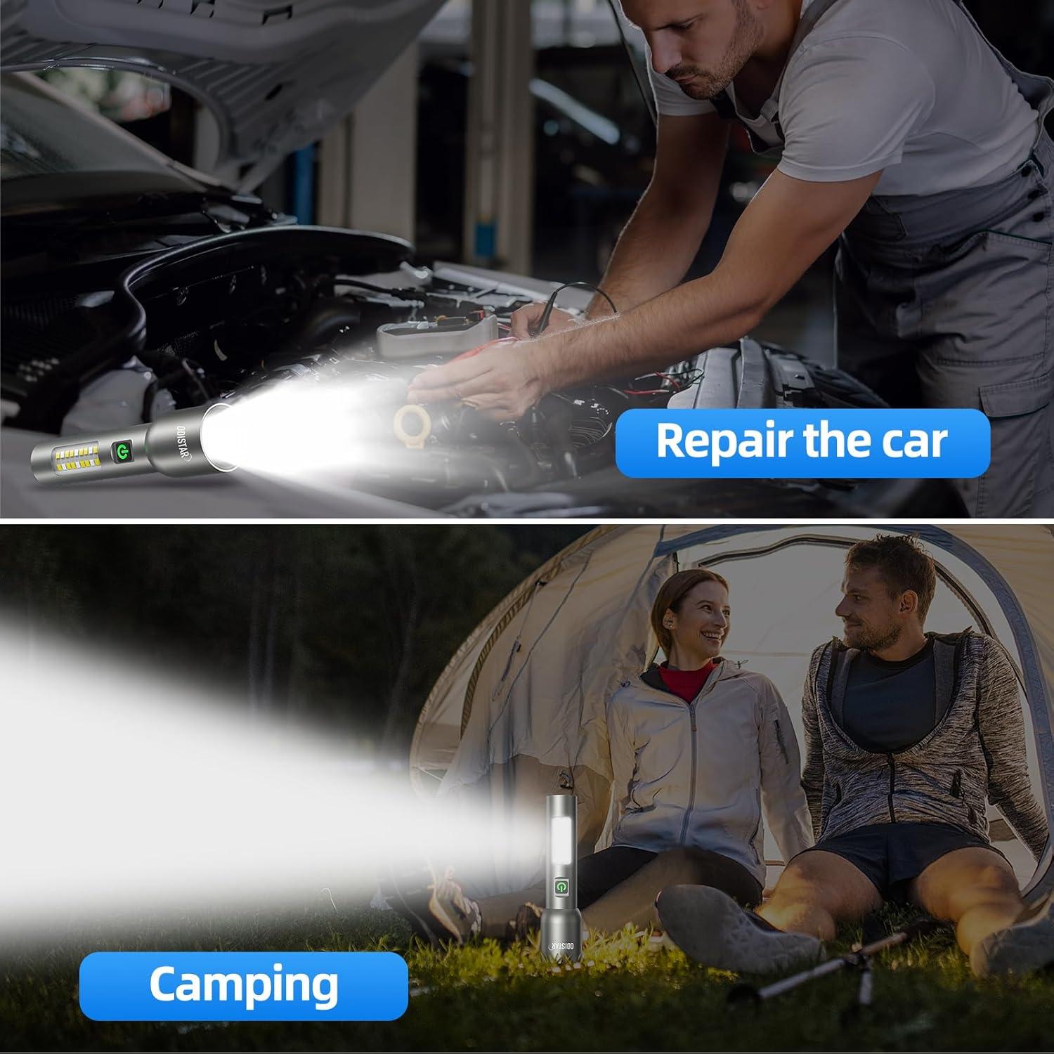 Linterna Recargable Odistar 2000 Lúmenes LED Impermeable