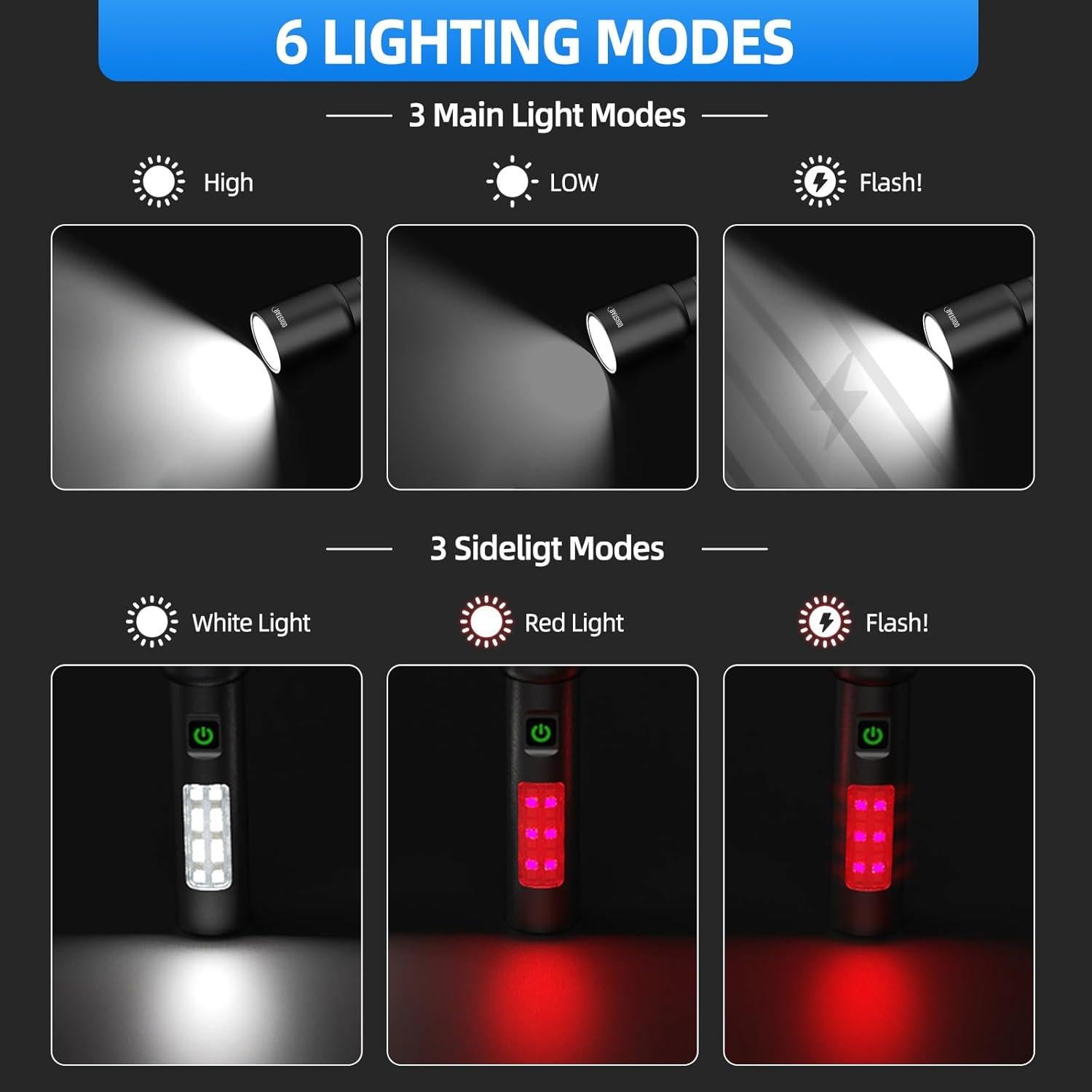 Linterna Recargable Odistar 2000 Lúmenes LED Impermeable