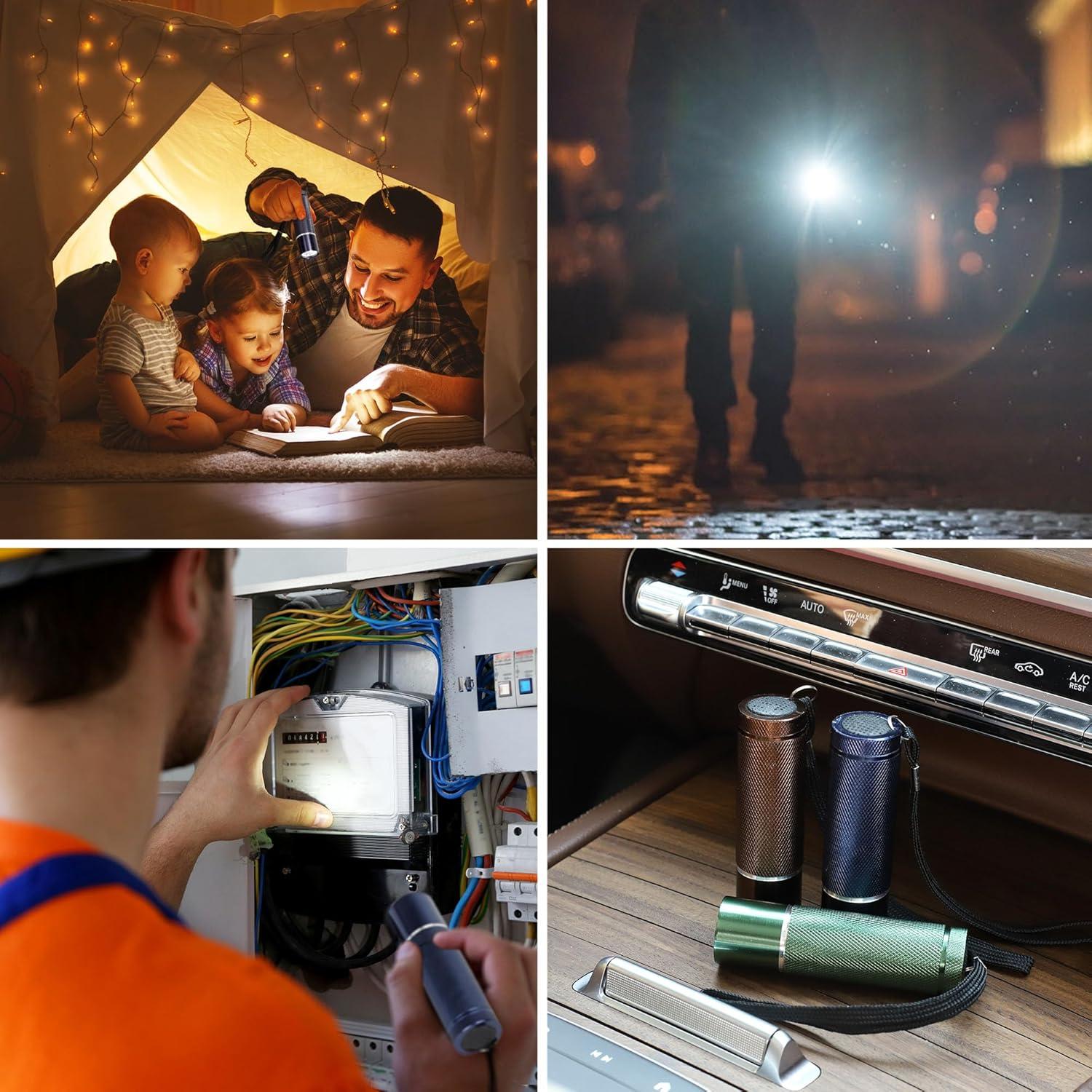 Set de 12 Linternas LED Fastpro de Aluminio 100 Lúmenes