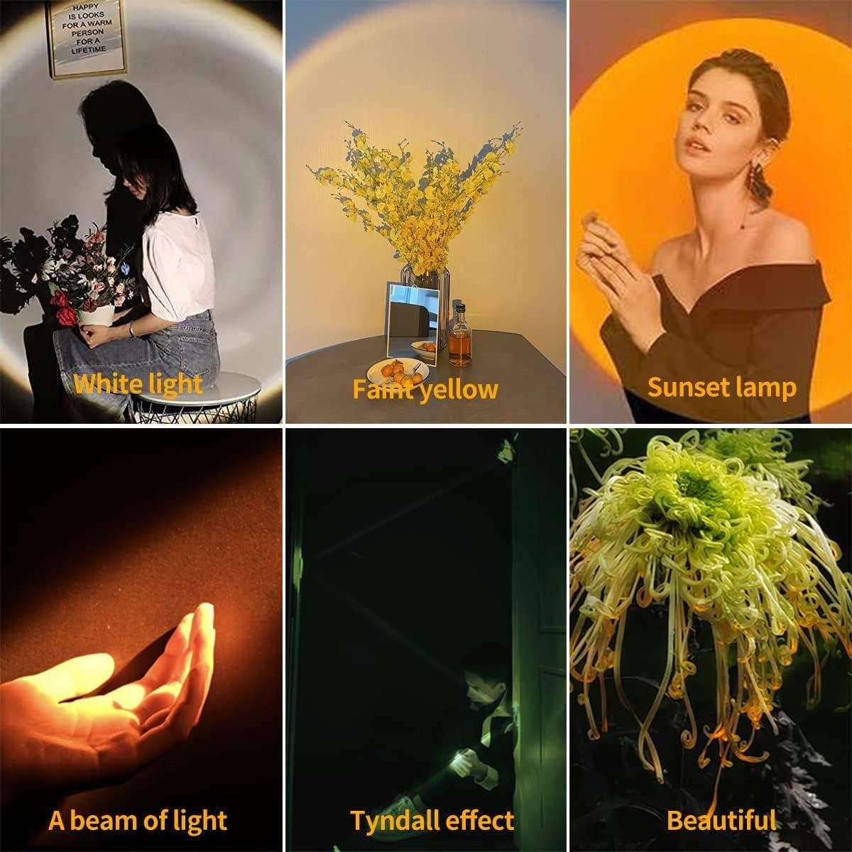 Linterna LED Recargable YZYOE 3 en 1 Luz Ámbar y Blanca