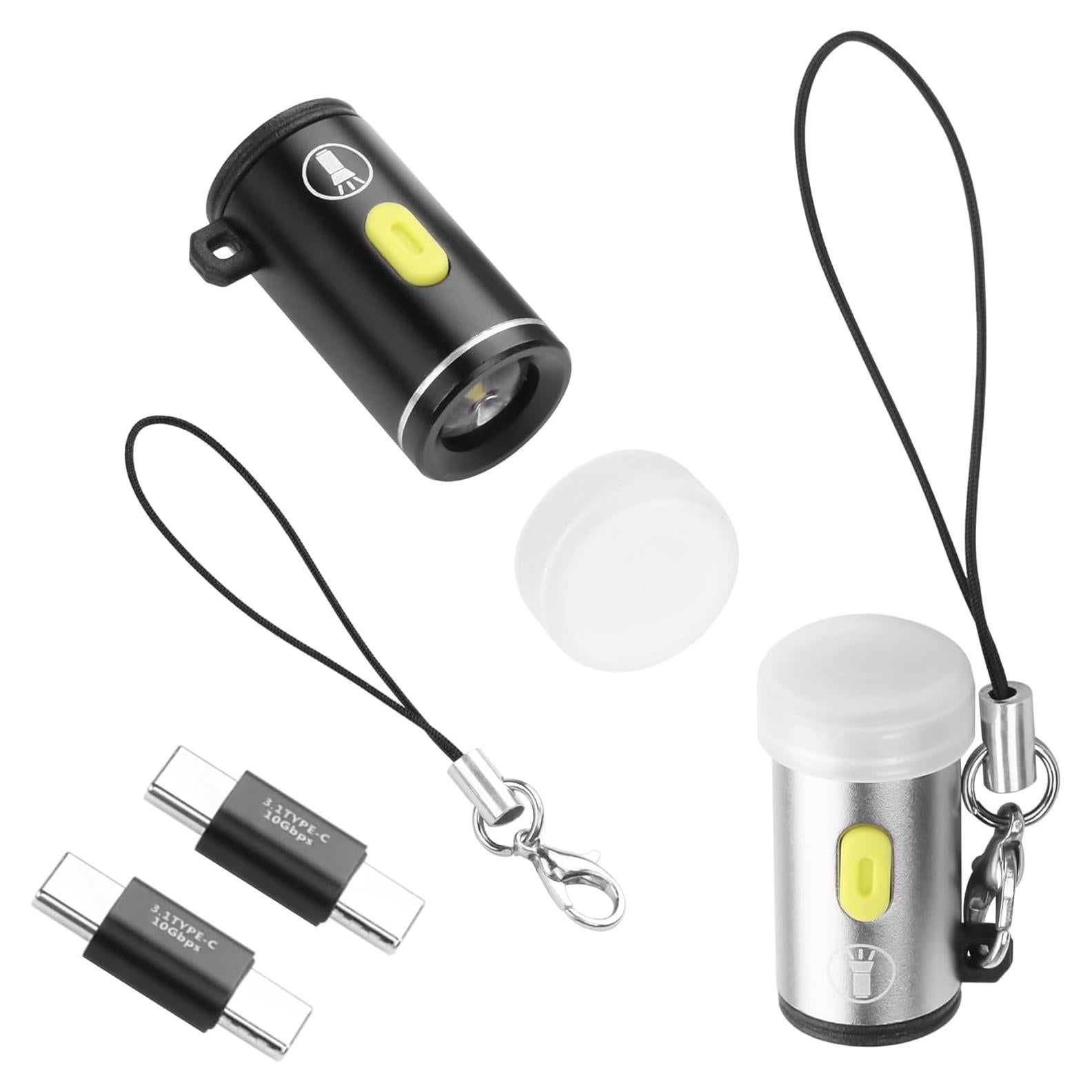 Linterna Mini LED YACSEJAO Ultra Compacta 25mm USB-C 230 Lúmenes