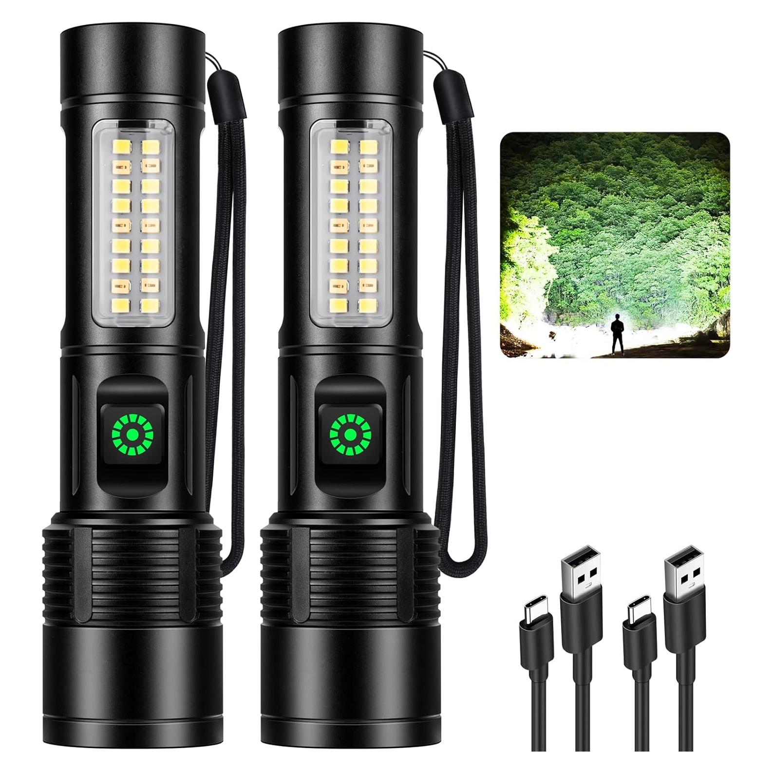 Linterna LED Recargable Kmivo 990,000 Lúmenes 6 Modos