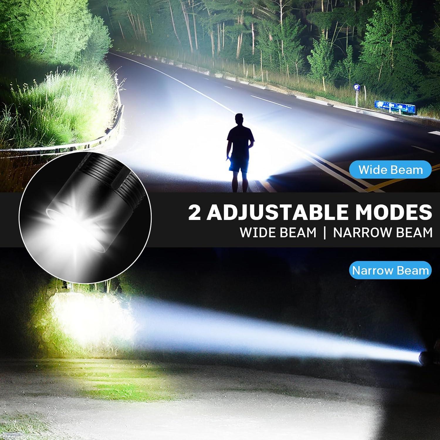 Linterna LED Recargable Kmivo 990,000 Lúmenes 6 Modos