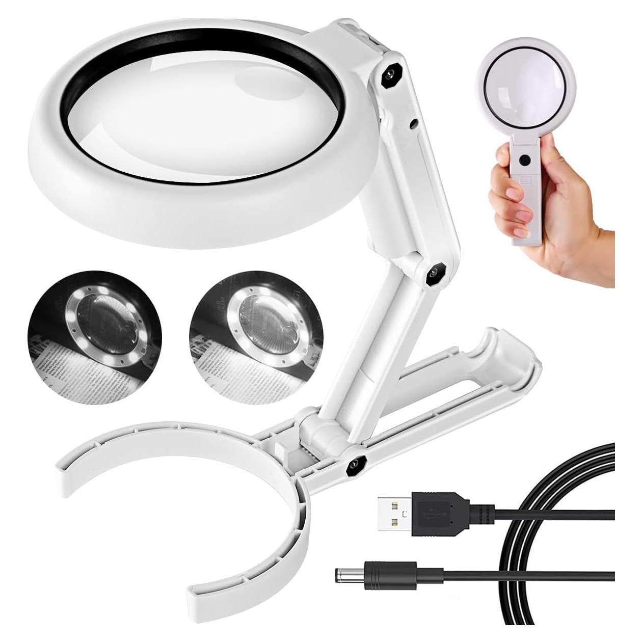 Lupa con luz y soporte SURENSHY 10X 30X para lectura