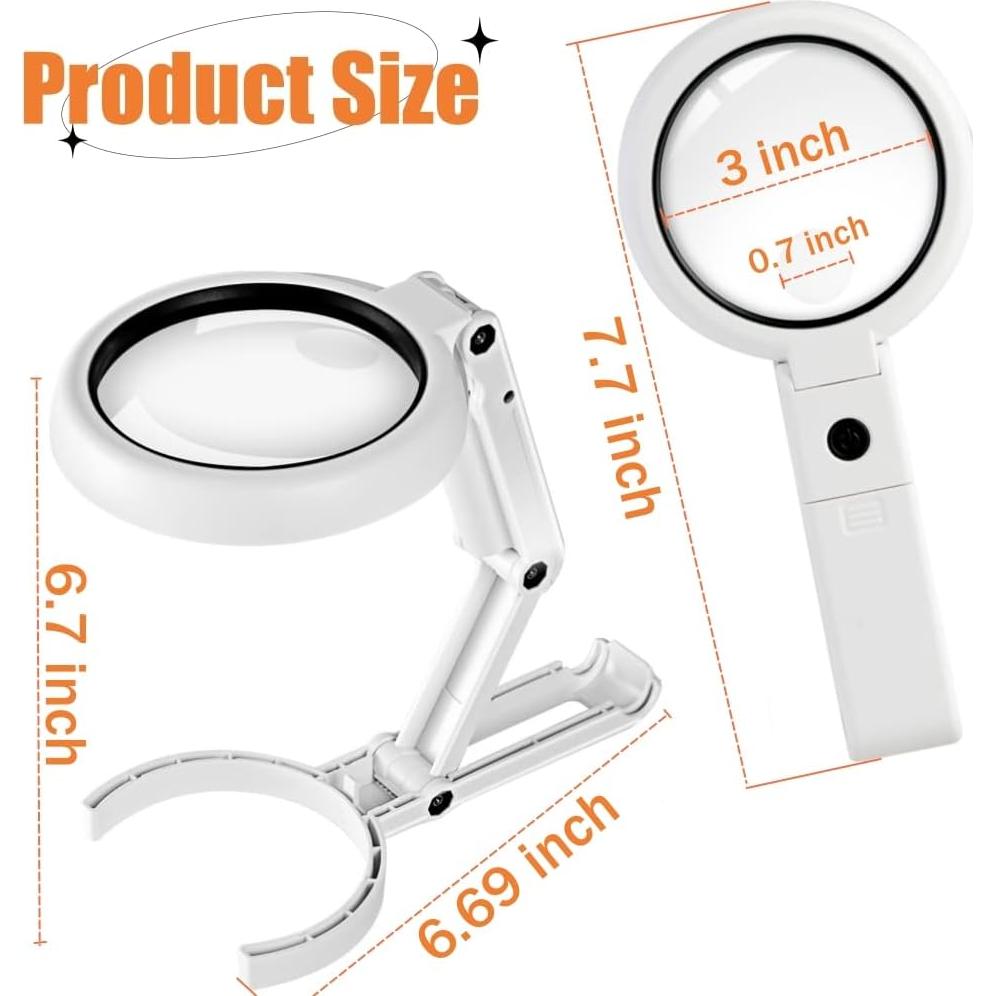 Lupa con luz y soporte SURENSHY 10X 30X para lectura