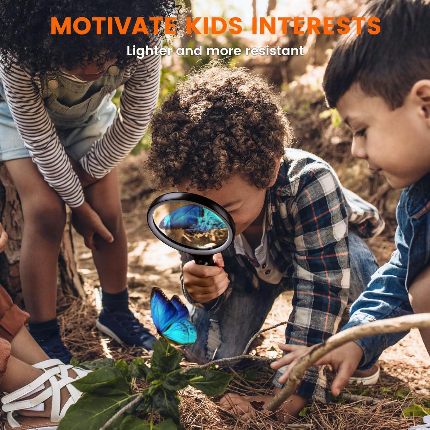 Lupa con Luz AIXPI 5" 20X 30X LED UV para Lectura