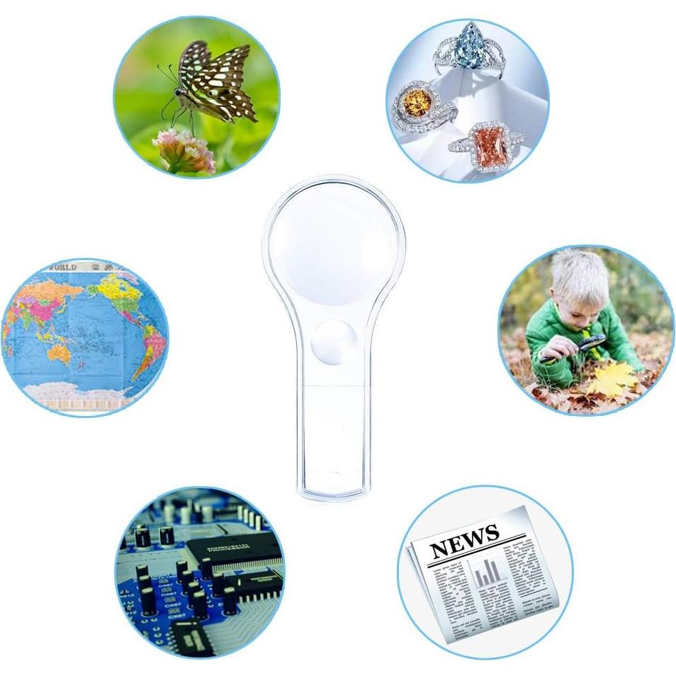 Paquete de 24 Lupas de Aumento IRCHLYN 5X y 15X para Niños