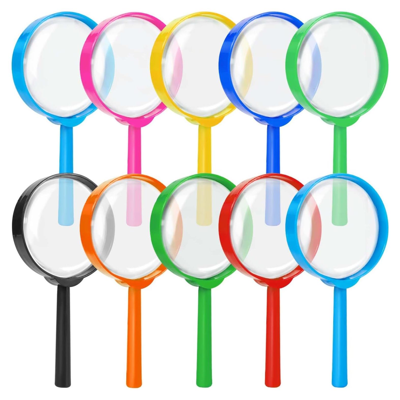 10 Mini Lupas 5X Coloridas SenseYo para Niños y Ciencia