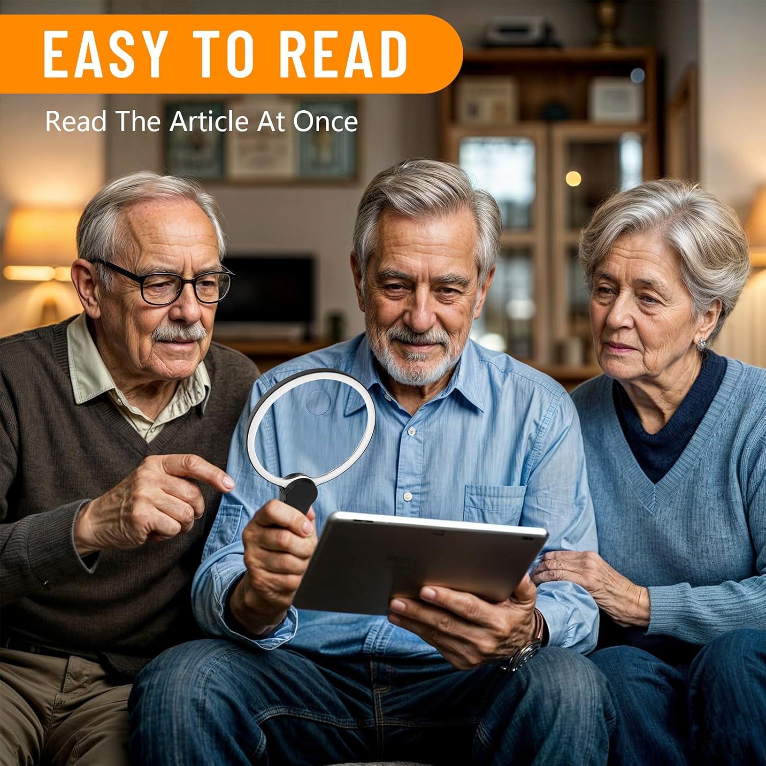 Lupa de Lectura GARMEE 30x con Luz LED Recargable USB