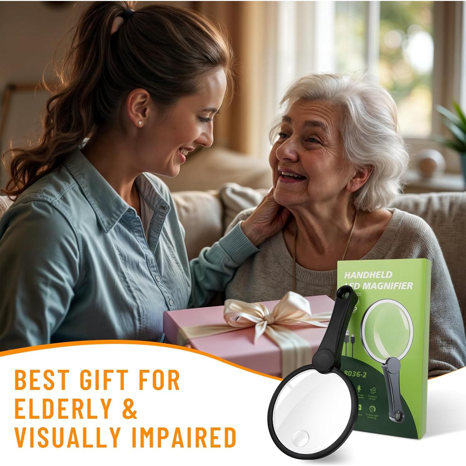 Lupa de Lectura GARMEE 30x con Luz LED Recargable USB