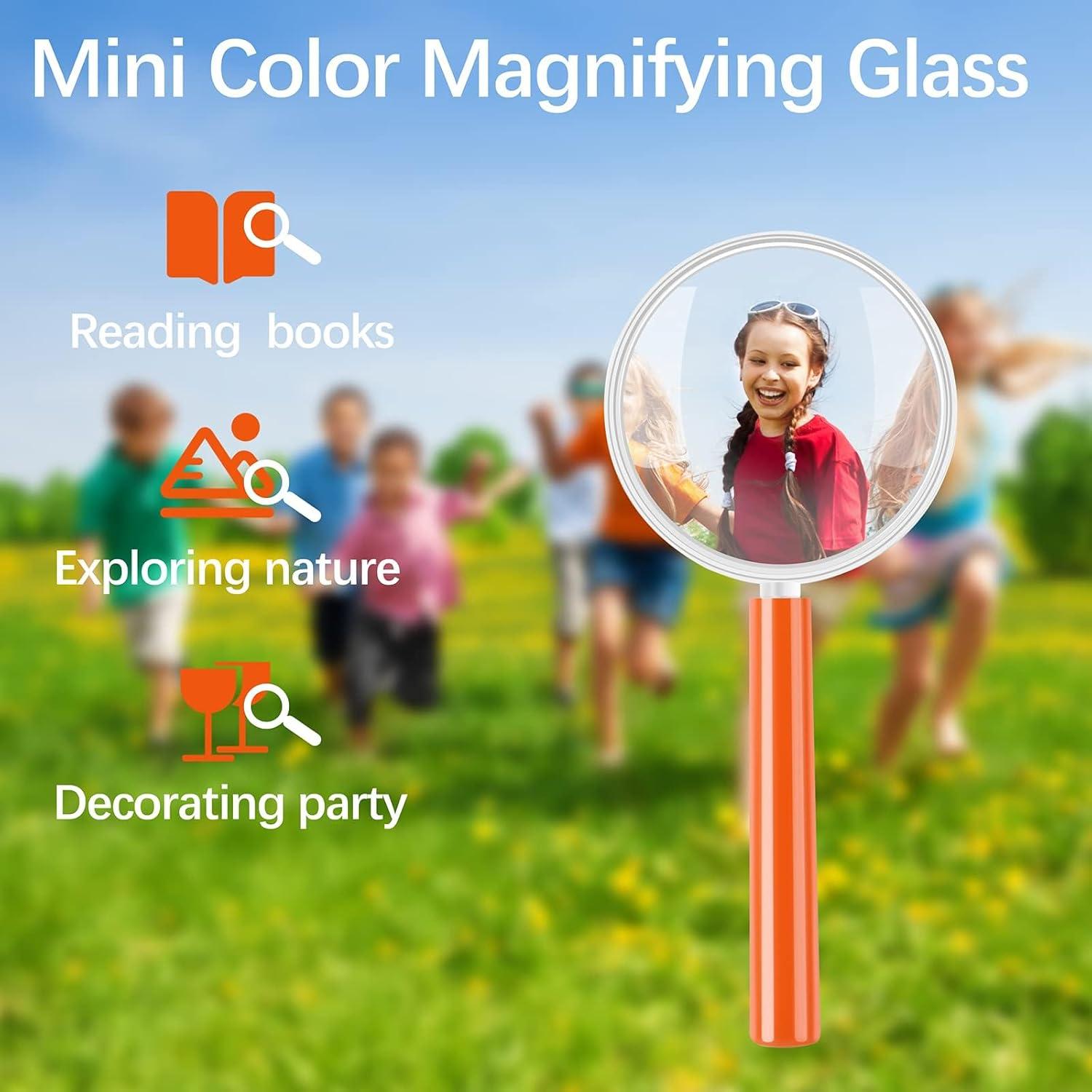 Lentes de Aumento Coloridos Elcoho 3X - 24 Paquetes para Jóvenes