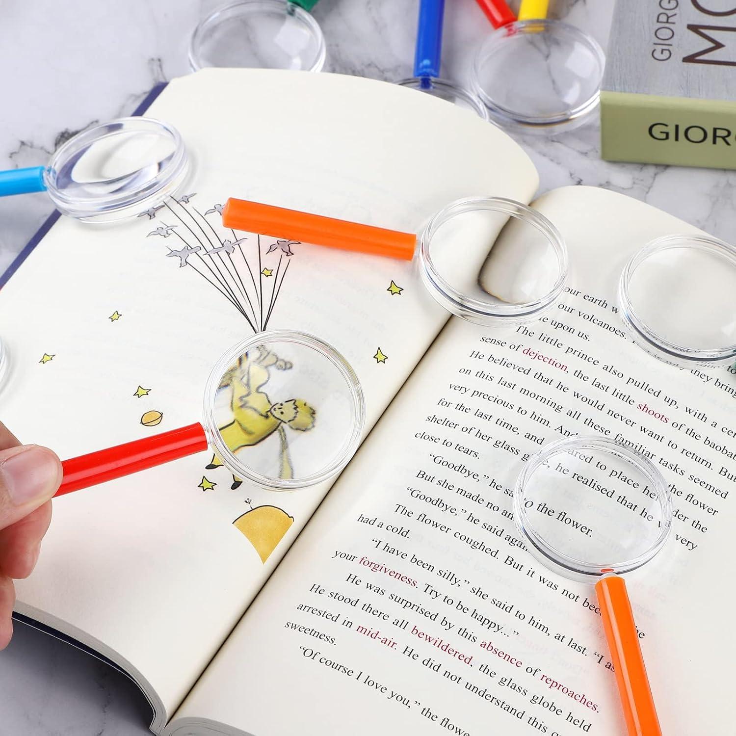 Lentes de Aumento Coloridos Elcoho 3X - 24 Paquetes para Jóvenes