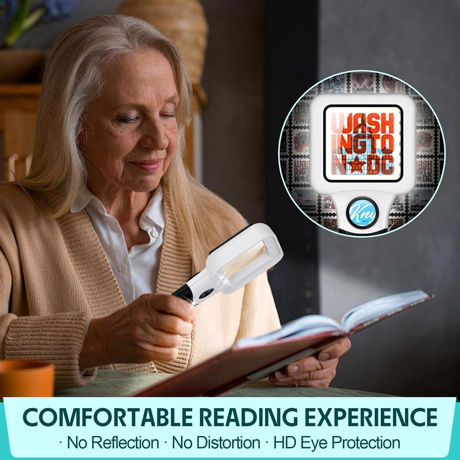 Lupa Compacta NZQXJXZ 10X 45X con 3 Luces LED