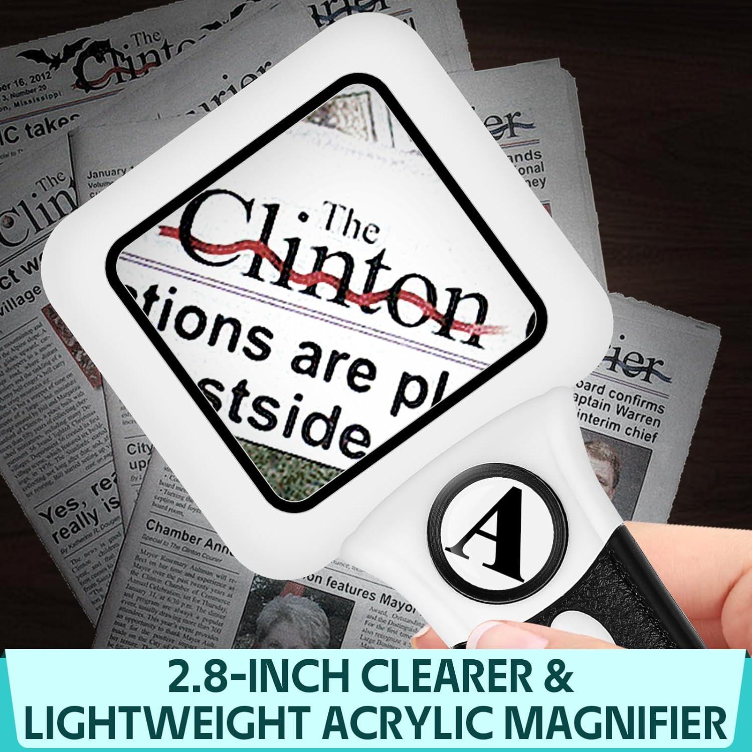 Lupa Compacta NZQXJXZ 10X 45X con 3 Luces LED