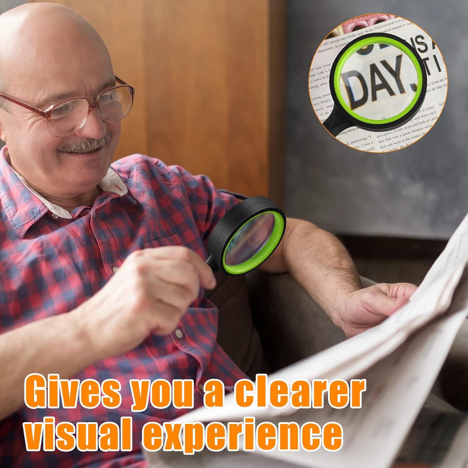 Lupas de Mano Xuhal 12 Pcs 10x Aumento Color Vivo