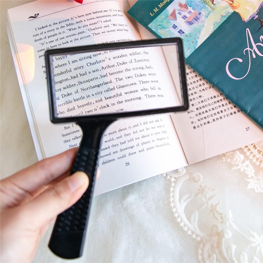 Lupa de Mano HOMEGOAL 5X Aumento Vidrio 10.16x5.08 cm