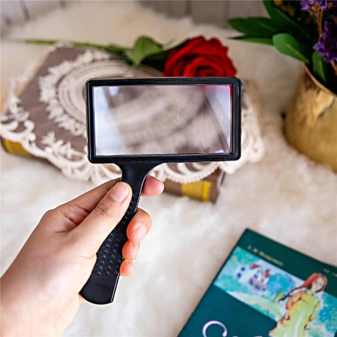 Lupa de Mano HOMEGOAL 5X Aumento Vidrio 10.16x5.08 cm