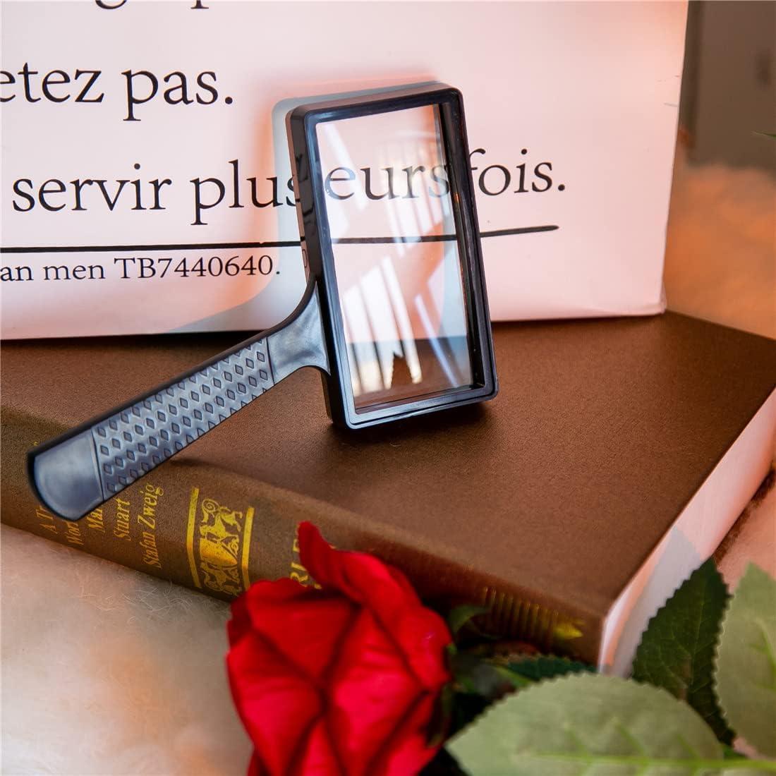 Lupa de Mano HOMEGOAL 5X Aumento Vidrio 10.16x5.08 cm