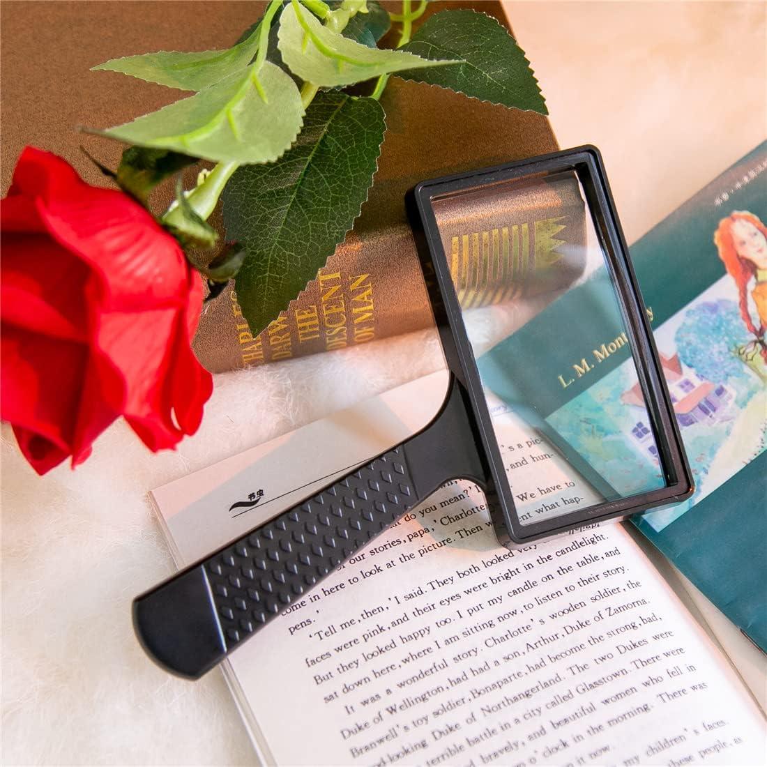 Lupa de Mano HOMEGOAL 5X Aumento Vidrio 10.16x5.08 cm