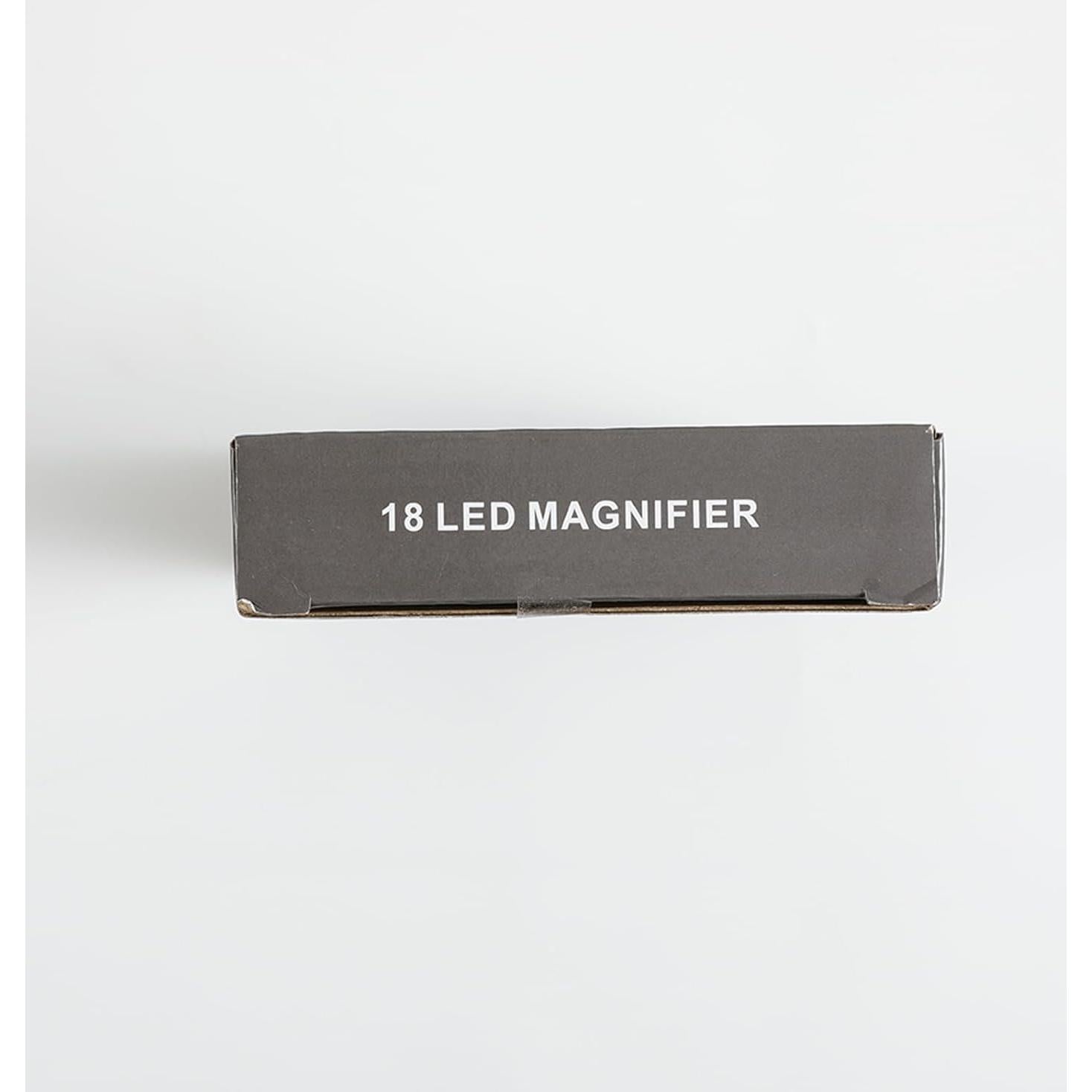 Lupa MoKo 30X con Luz LED, 18 LEDs, Ergonomía, Negra