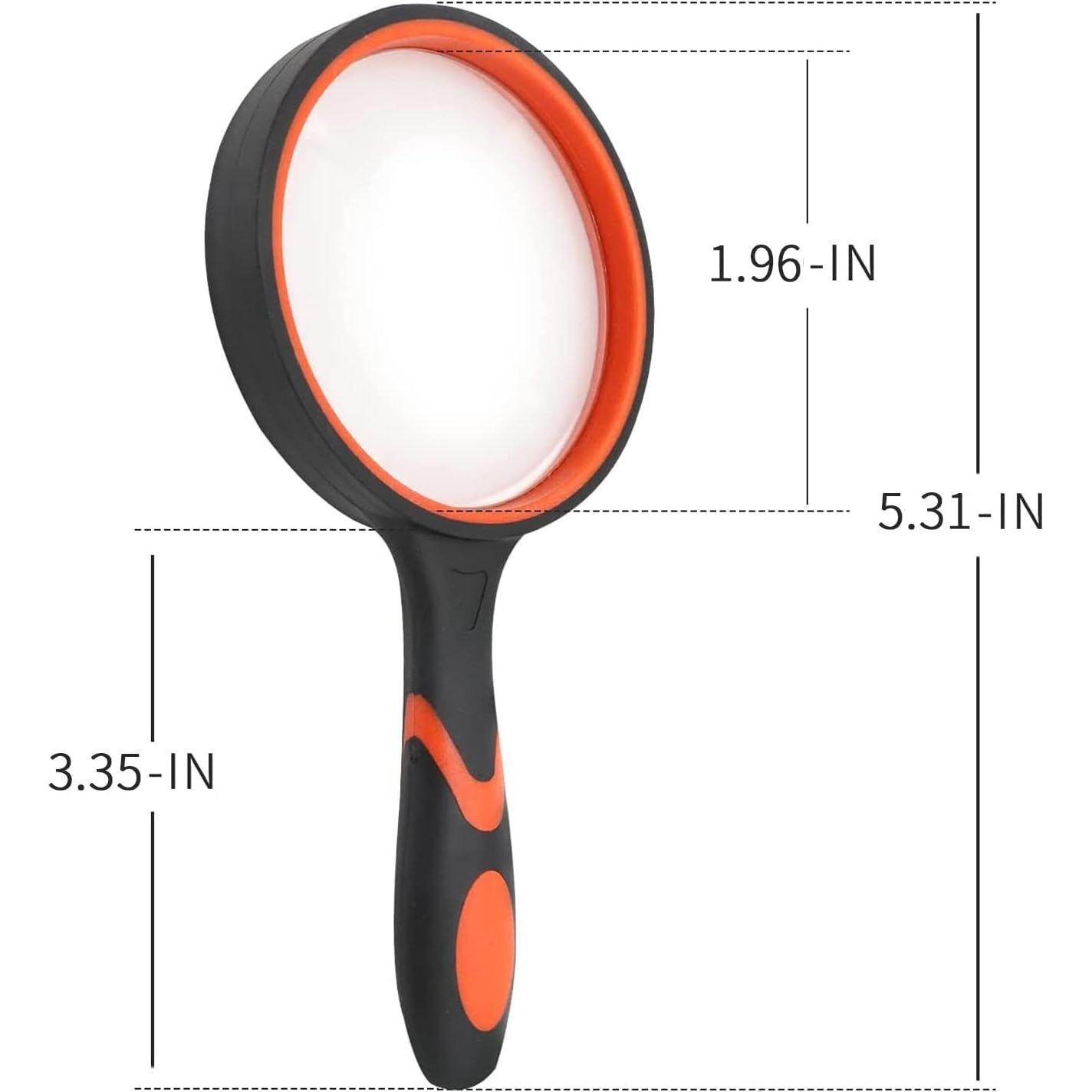 Paquete de 8 Lupa de Mano 8X SHENGQIDZ con Mango Antideslizante