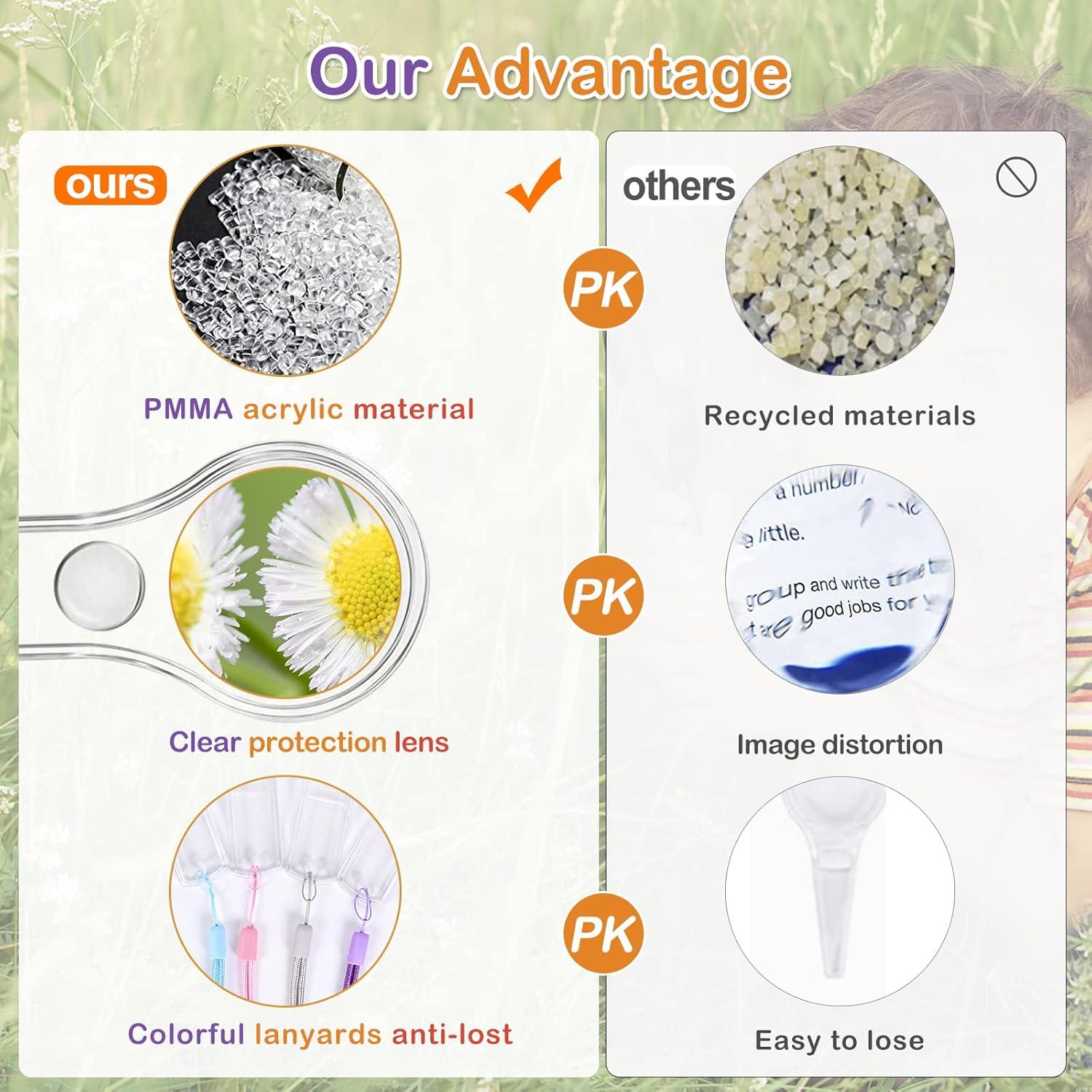 48 Lupas para Niños IRCHLYN 5X con Cordones Coloridos