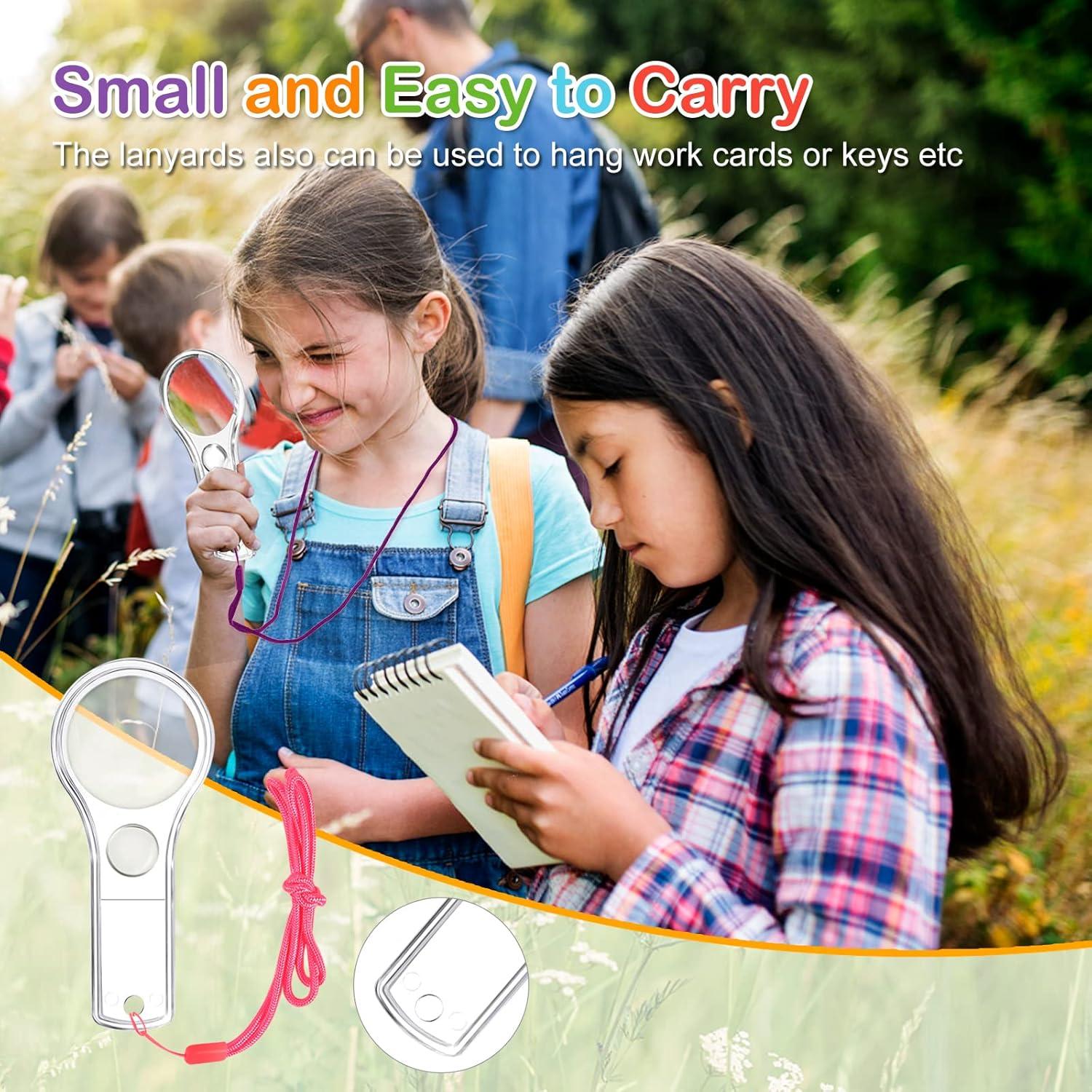 48 Lupas para Niños IRCHLYN 5X con Cordones Coloridos