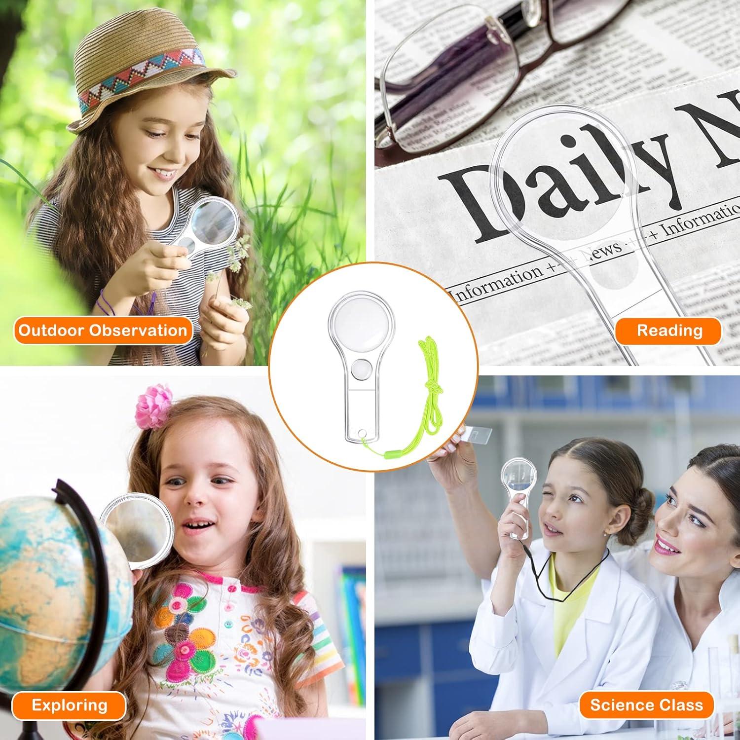 48 Lupas para Niños IRCHLYN 5X con Cordones Coloridos