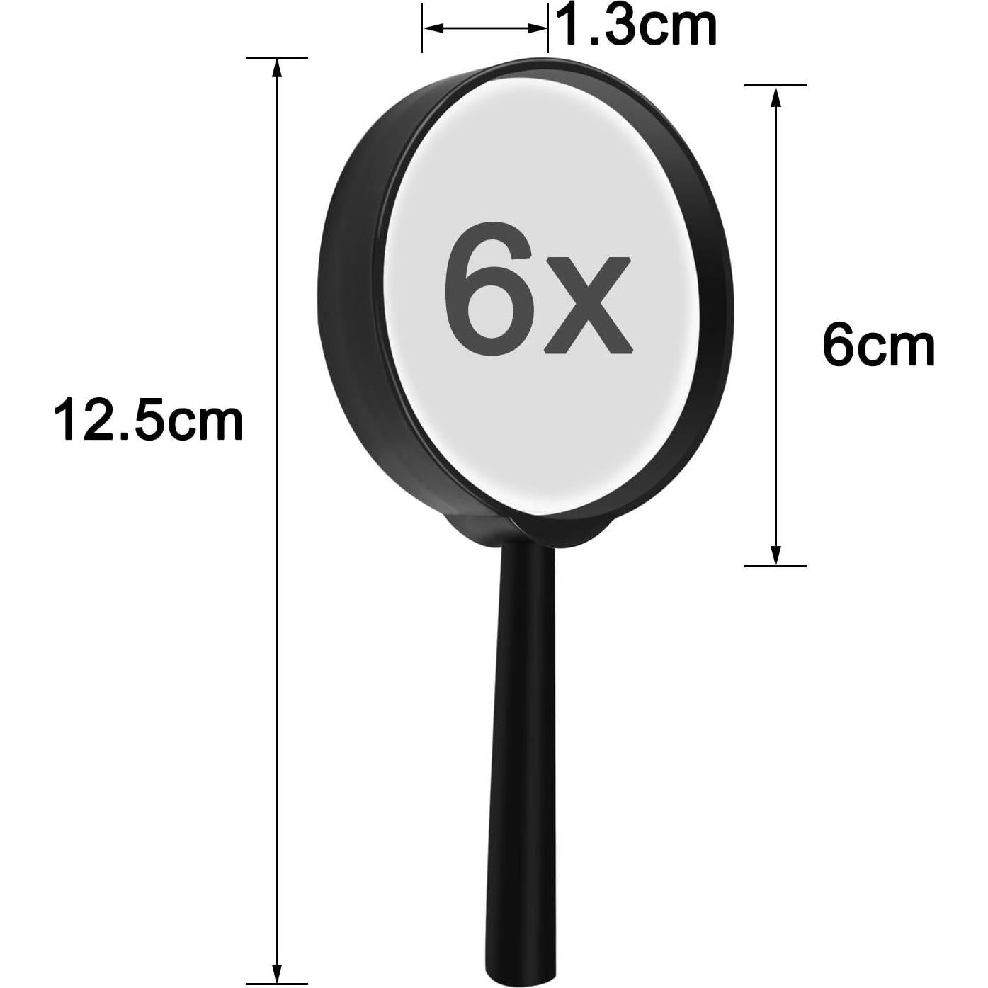 Lupas de Mano Elcoho 15 Piezas 6X con Bolsa de Almacenamiento