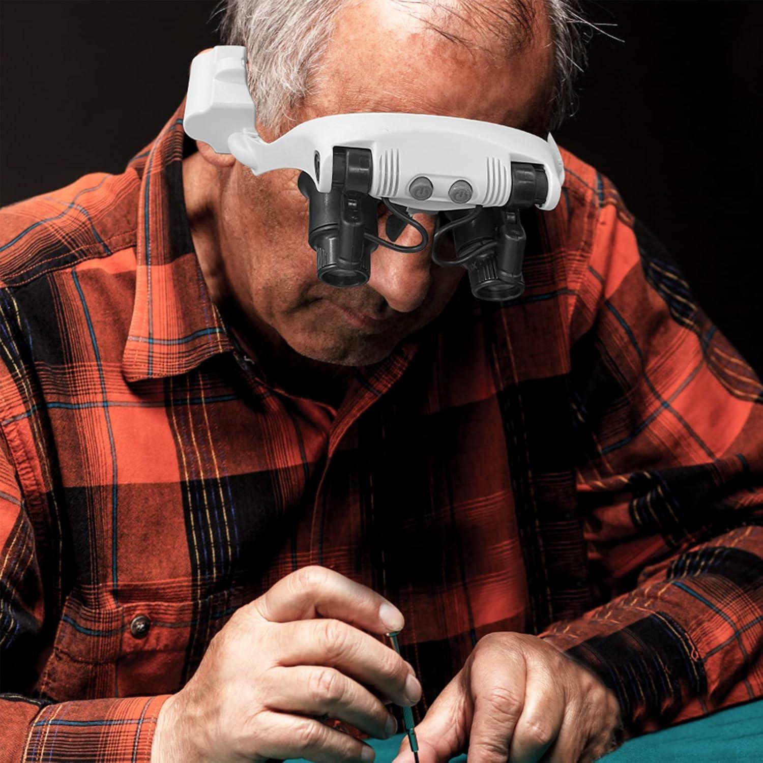 Gafas de Aumento de Cabeza NZQXJXZ con Lentes 1X a 8X