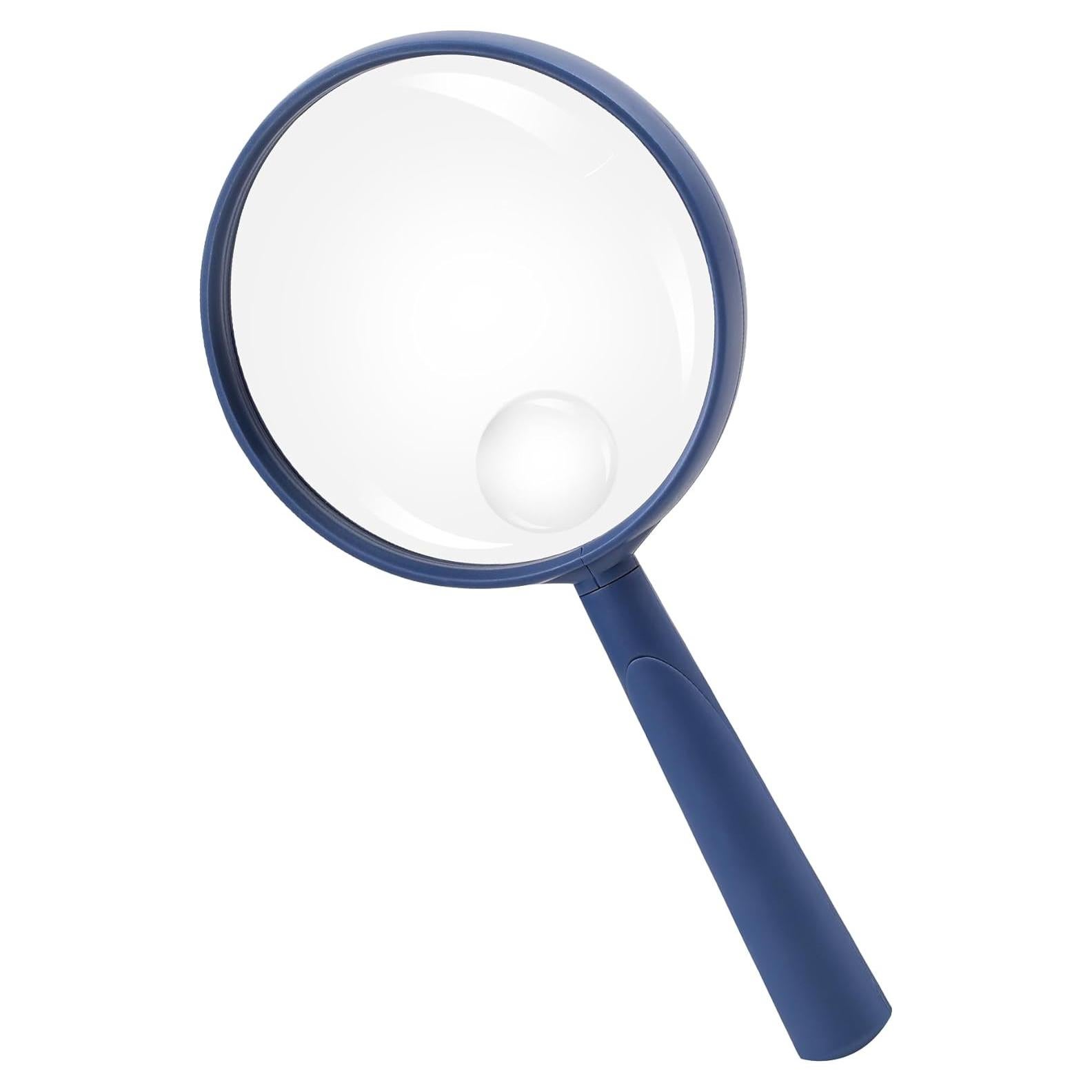 Lupa de Mano Feosky 10X 30X Lente Acrílica 75mm Azul Marino