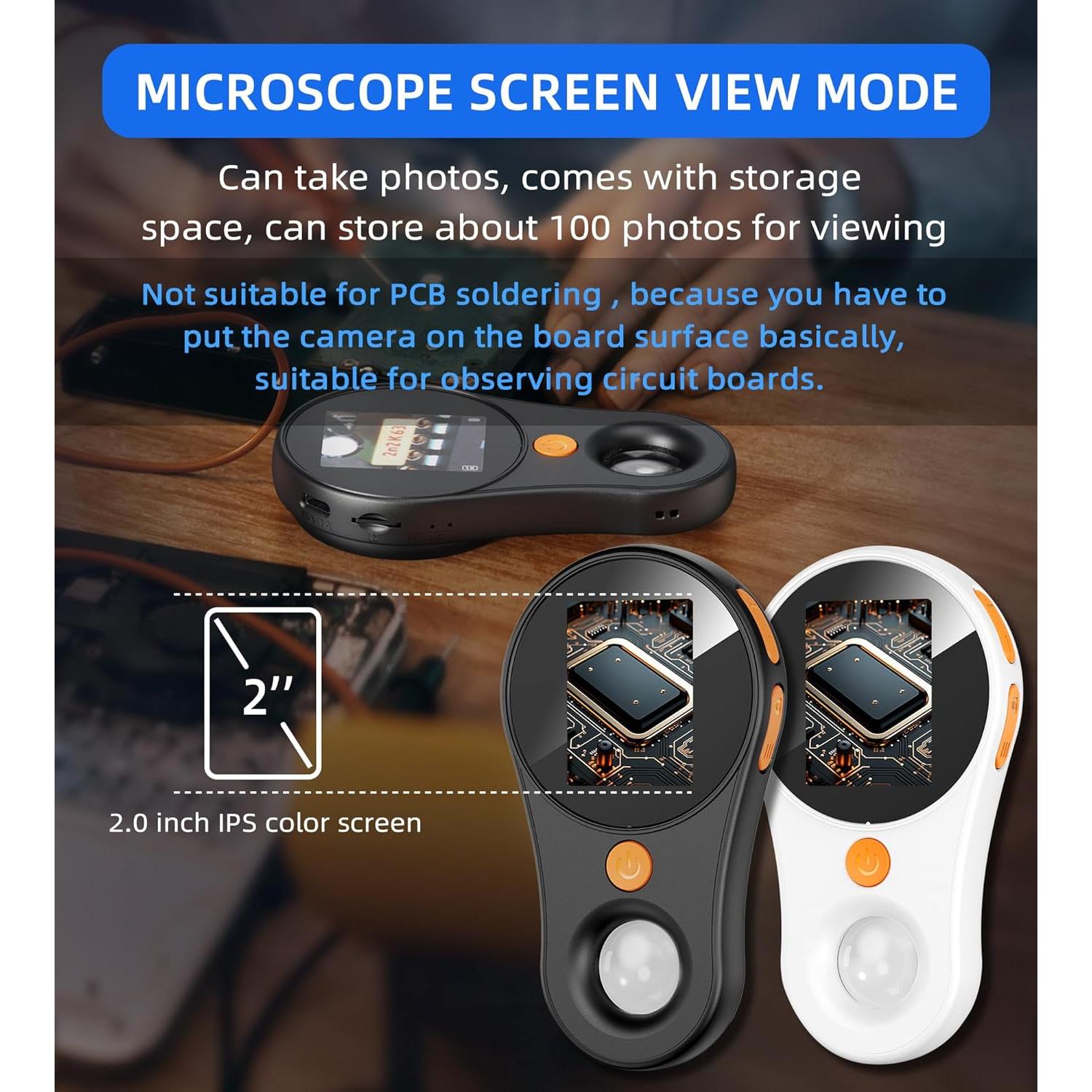 Lupa Microscopio Digital T TAKMLY 200W 500x USB Pantalla 2"