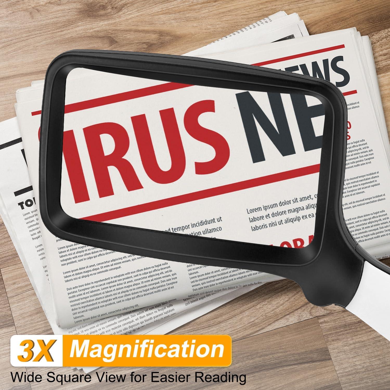 Lupa de Mano Plegable Shelepro 3X con Luz Regulable