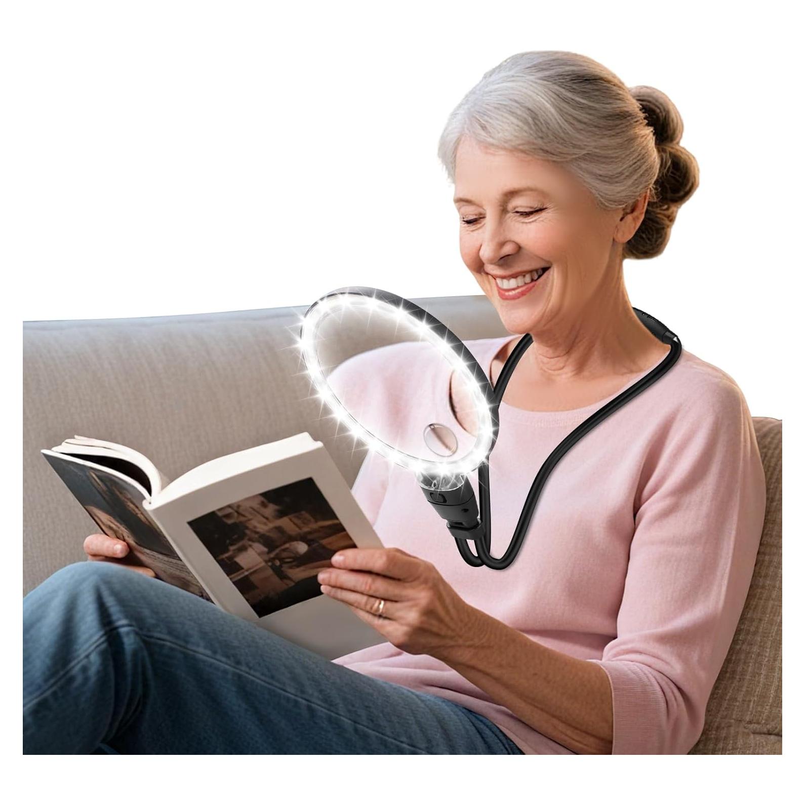 Lupa de Manos Libres HQGZQL 30X con Luz LED Ajustable