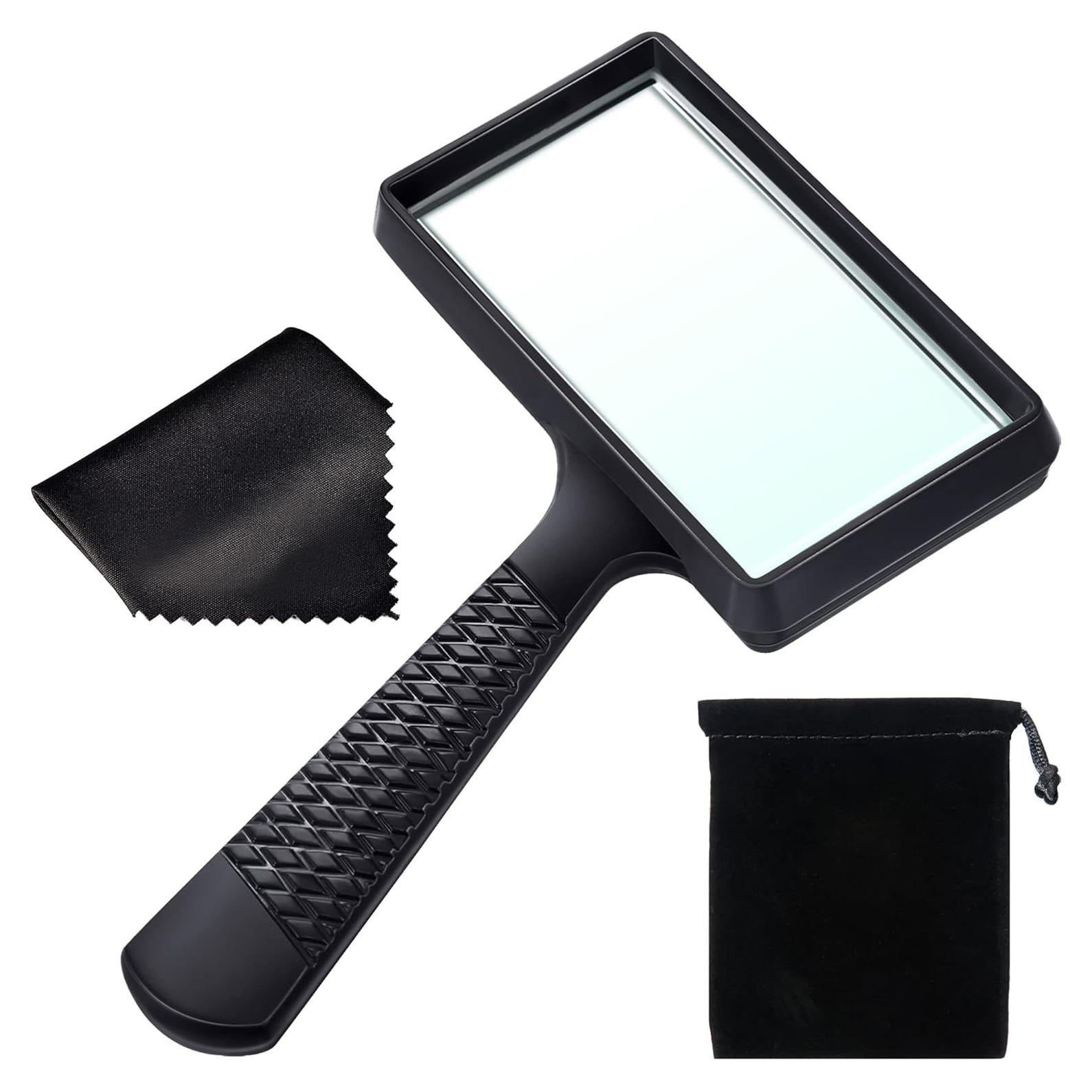 Lupa de Mano Blulu 5X con Lente de Vidrio 17x11 cm