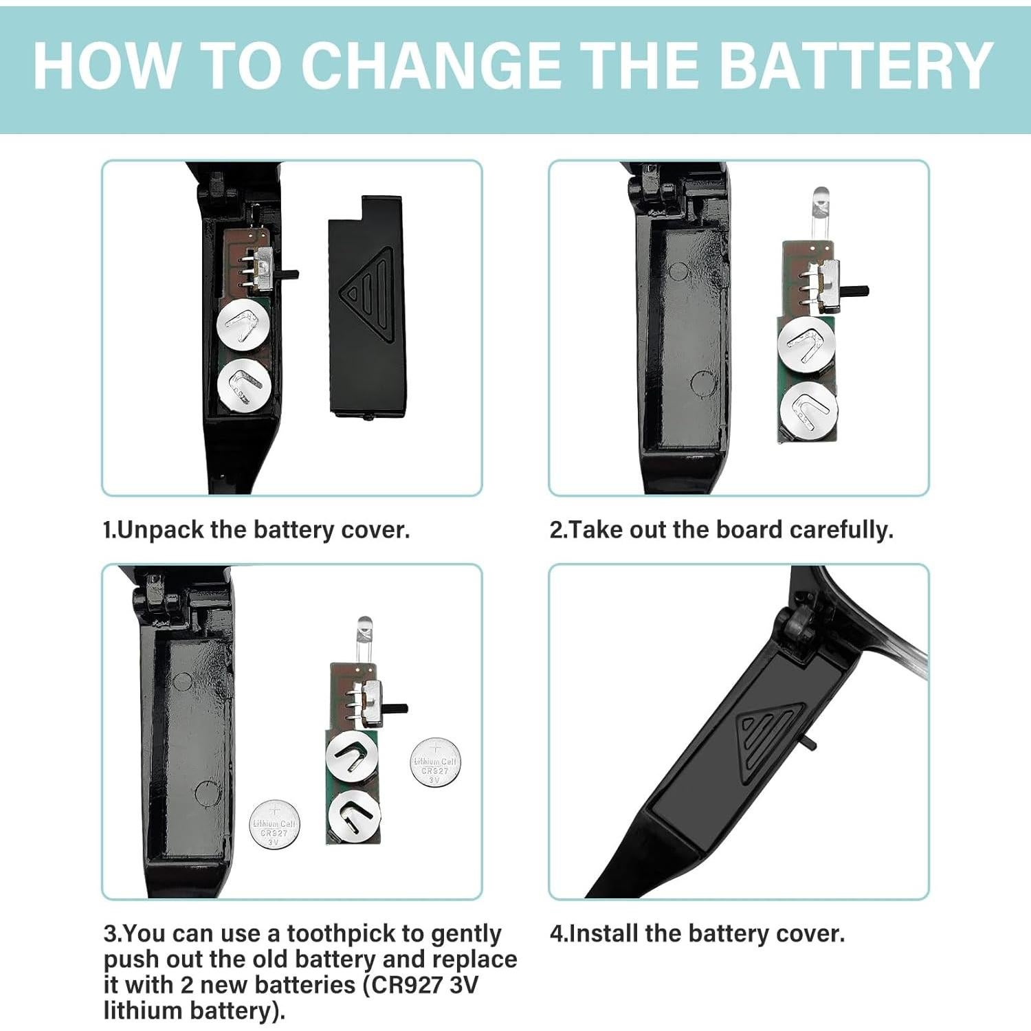 Gafas de lectura DUANMEI con luz LED +200 unisex