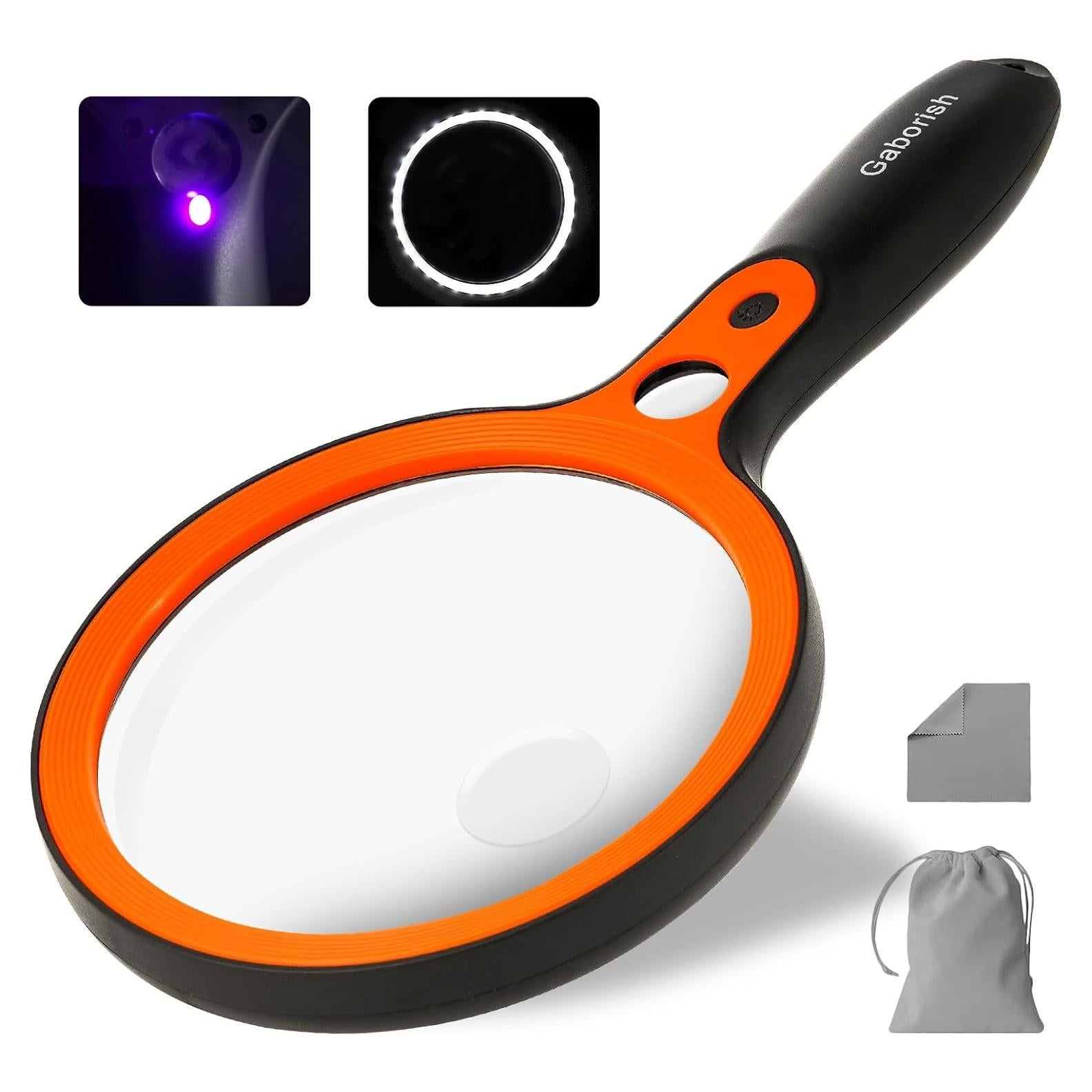 Lupa Iluminada GABORISH 10X 20X 45X con 36 Luces LED