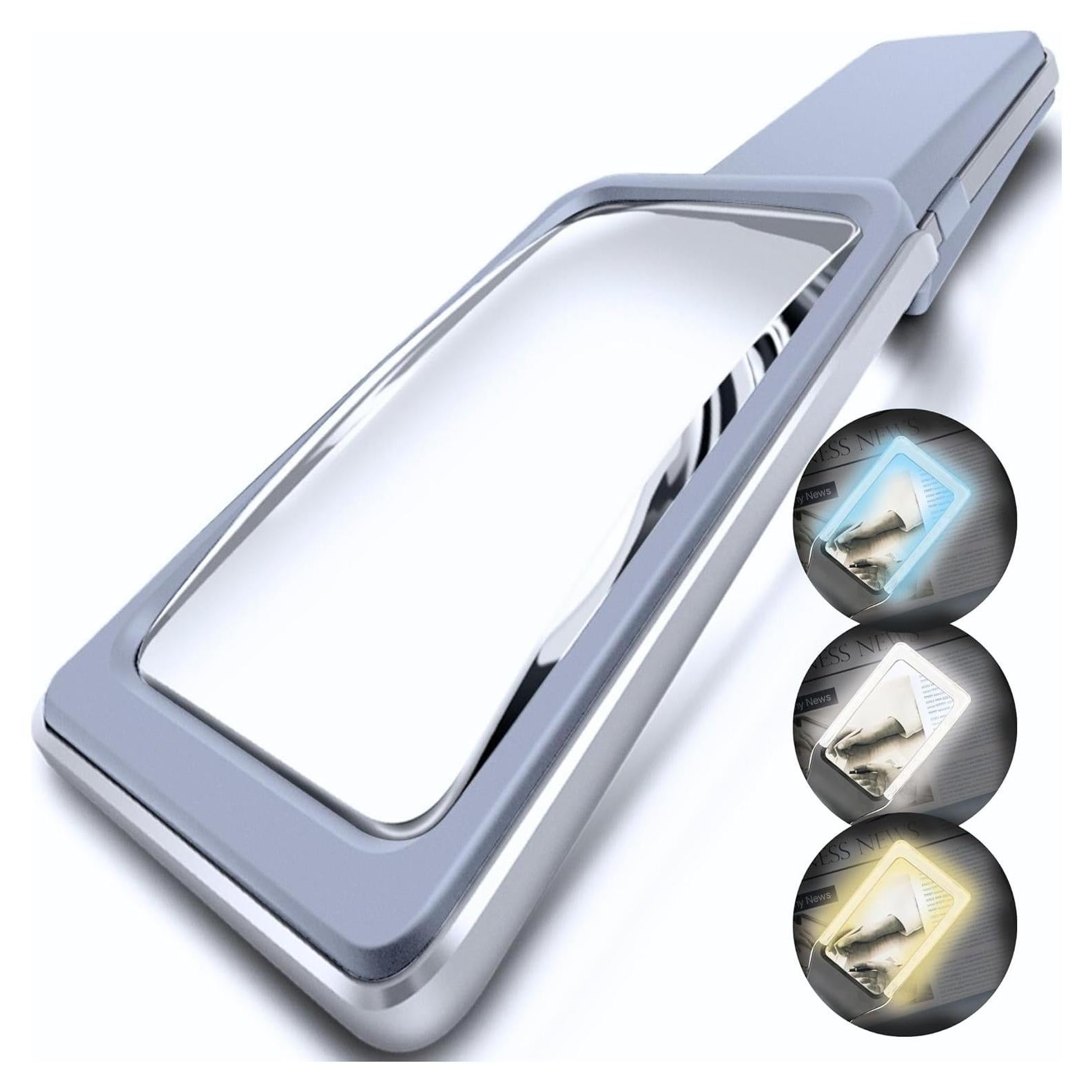 Lupa LED Magnipros 6X Antirreflejo con 3 Modos de Luz