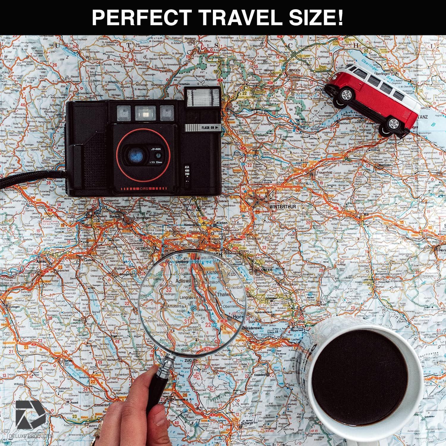 Lupa de Mano Deluxe Products 3x Aumento 7.62 cm Negra