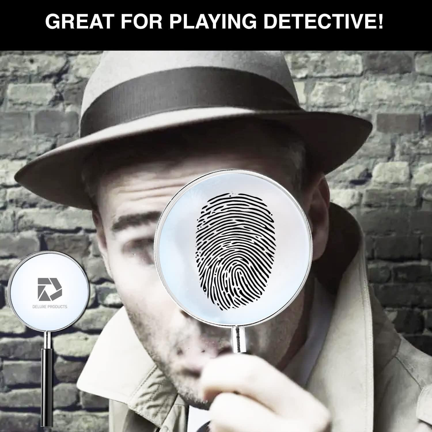 Lupa de Mano Deluxe Products 3x Aumento 7.62 cm Negra