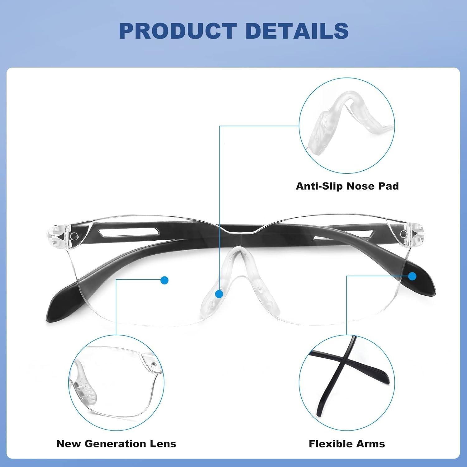 Lupa Oushiun 1.6X para Lectura y Manualidades - Unisex