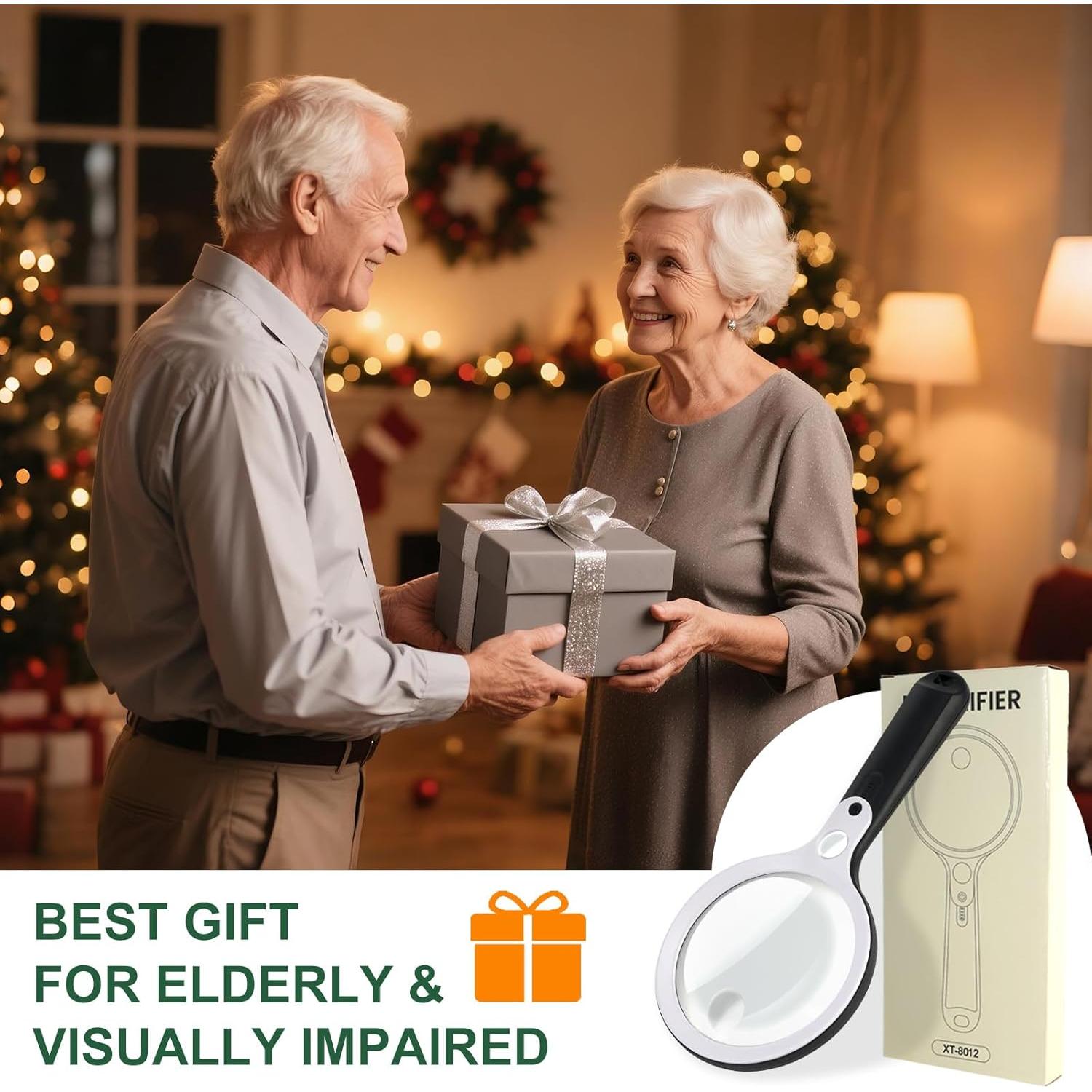 Lupa iluminada recargable BASEJKCO 4.3" 10X 20X 45X LED