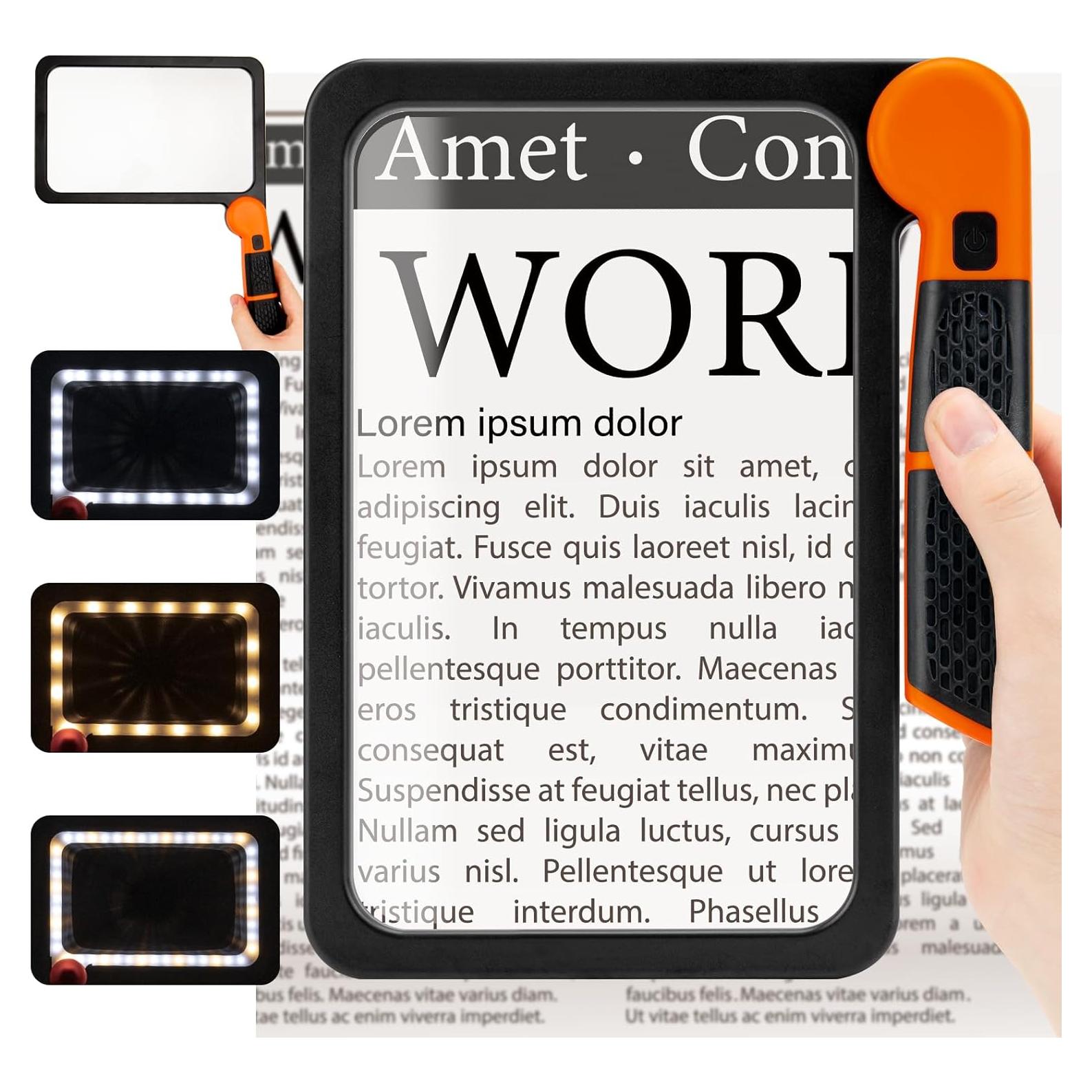 Lupa Iluminada Viimnss 5X con 48 LED y Diseño Plegable