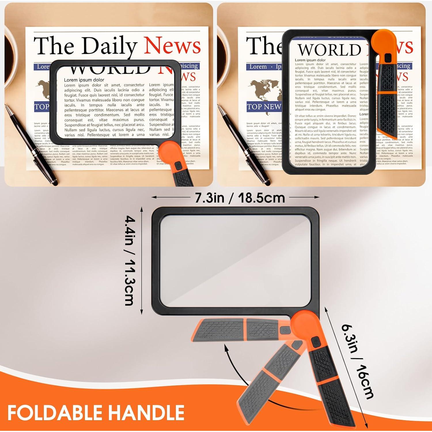 Lupa Iluminada Viimnss 5X con 48 LED y Diseño Plegable