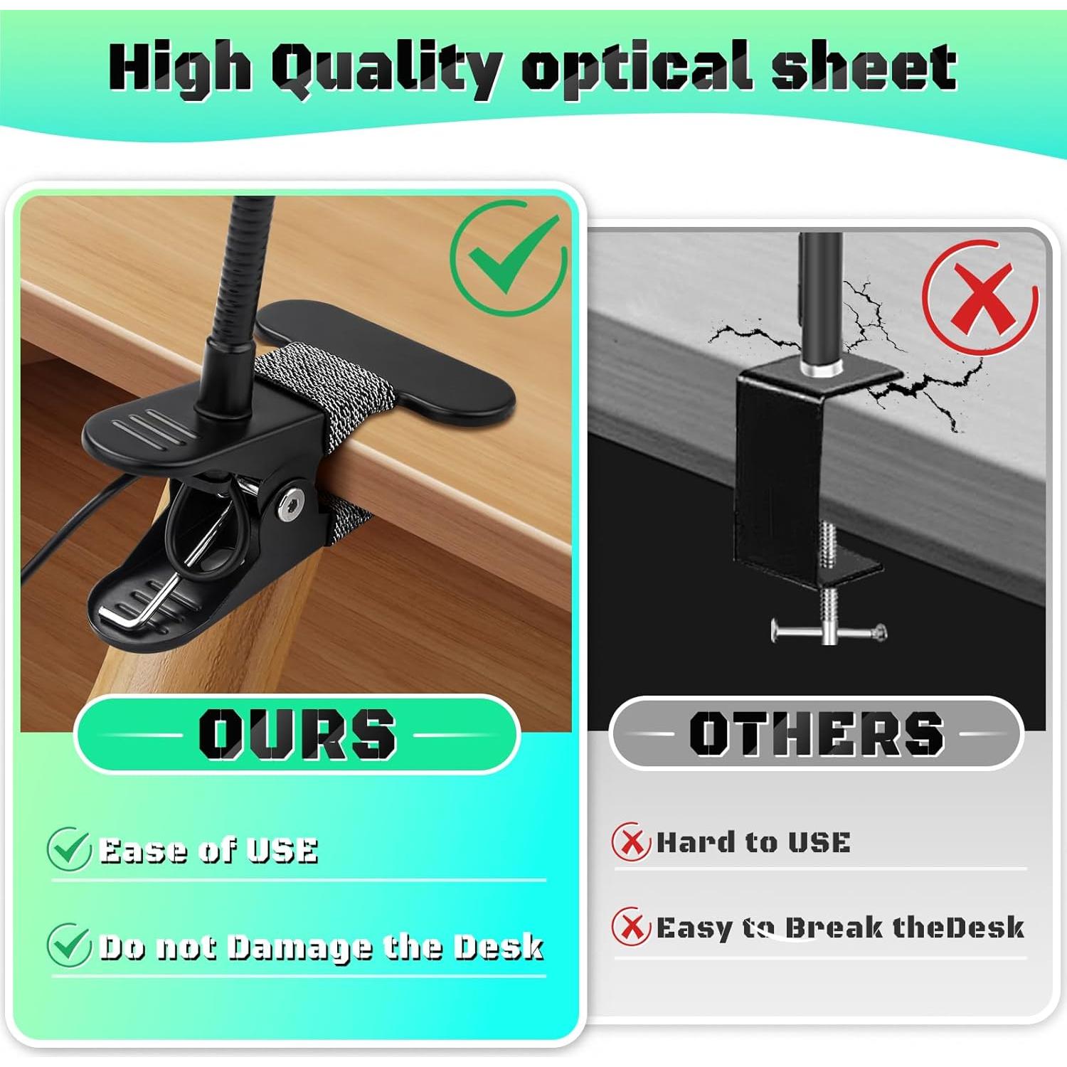 Lupa de Escritorio NZQXJXZ 10X con Luz LED Ajustable