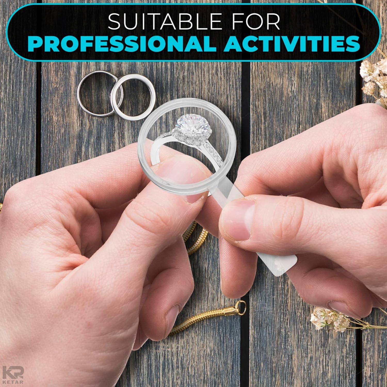 20 Mini Lupas de Plástico KETAR 3X para Lectura y Observación