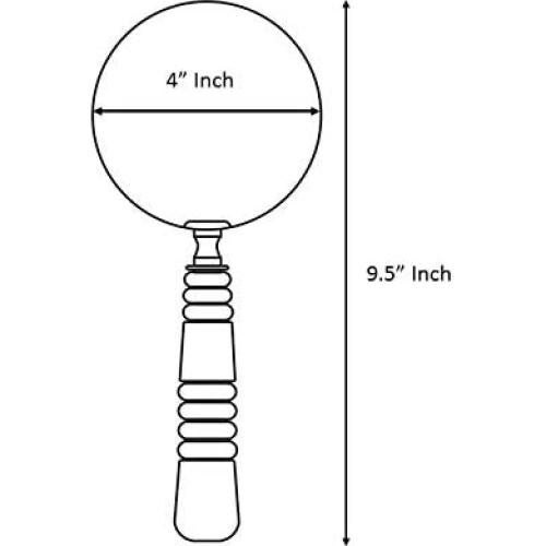 Lupa de Mano DECONOOR de Latón 10X con Mango de Madera