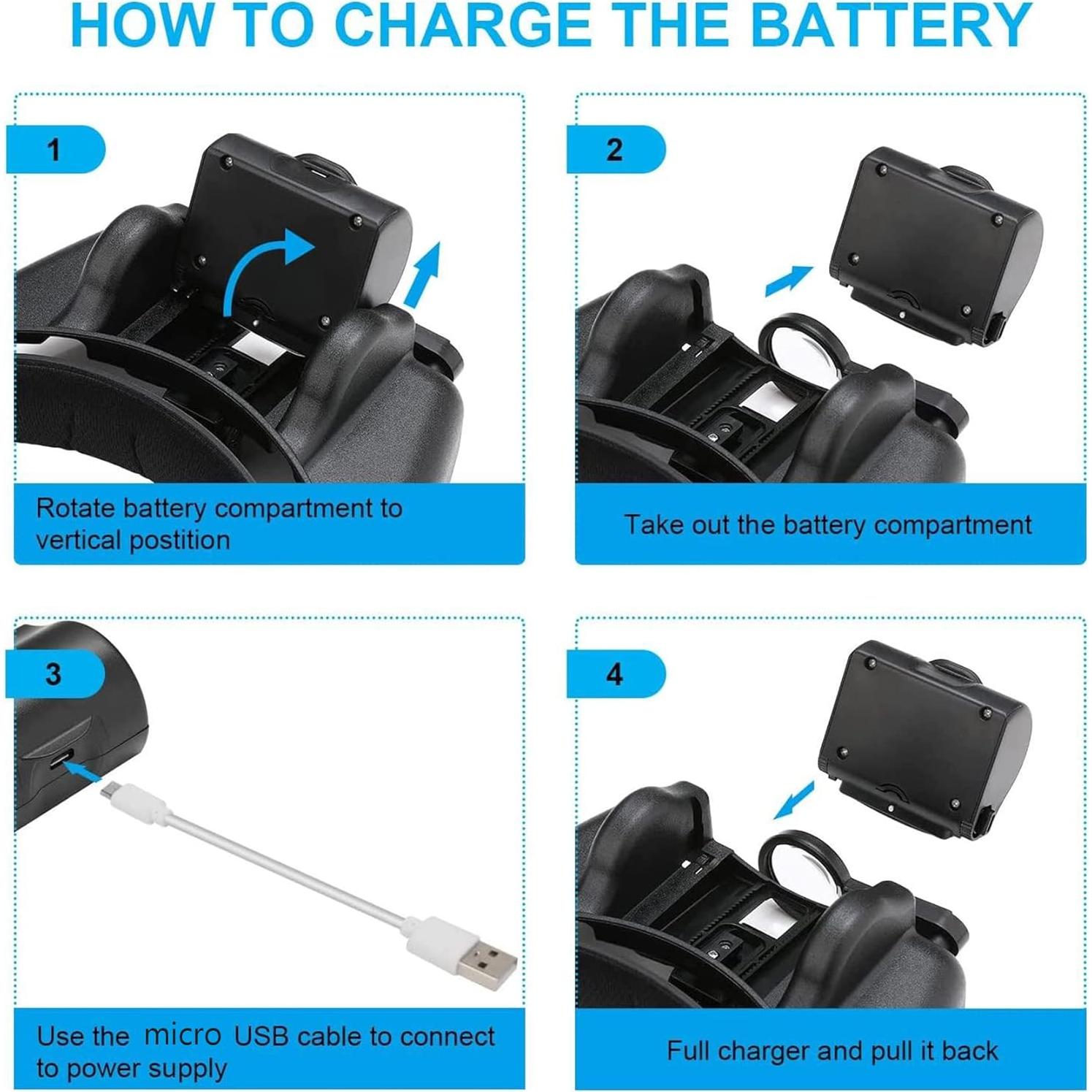 Lupa de Auriculares Dilzekui 14X con Luz LED Recargable